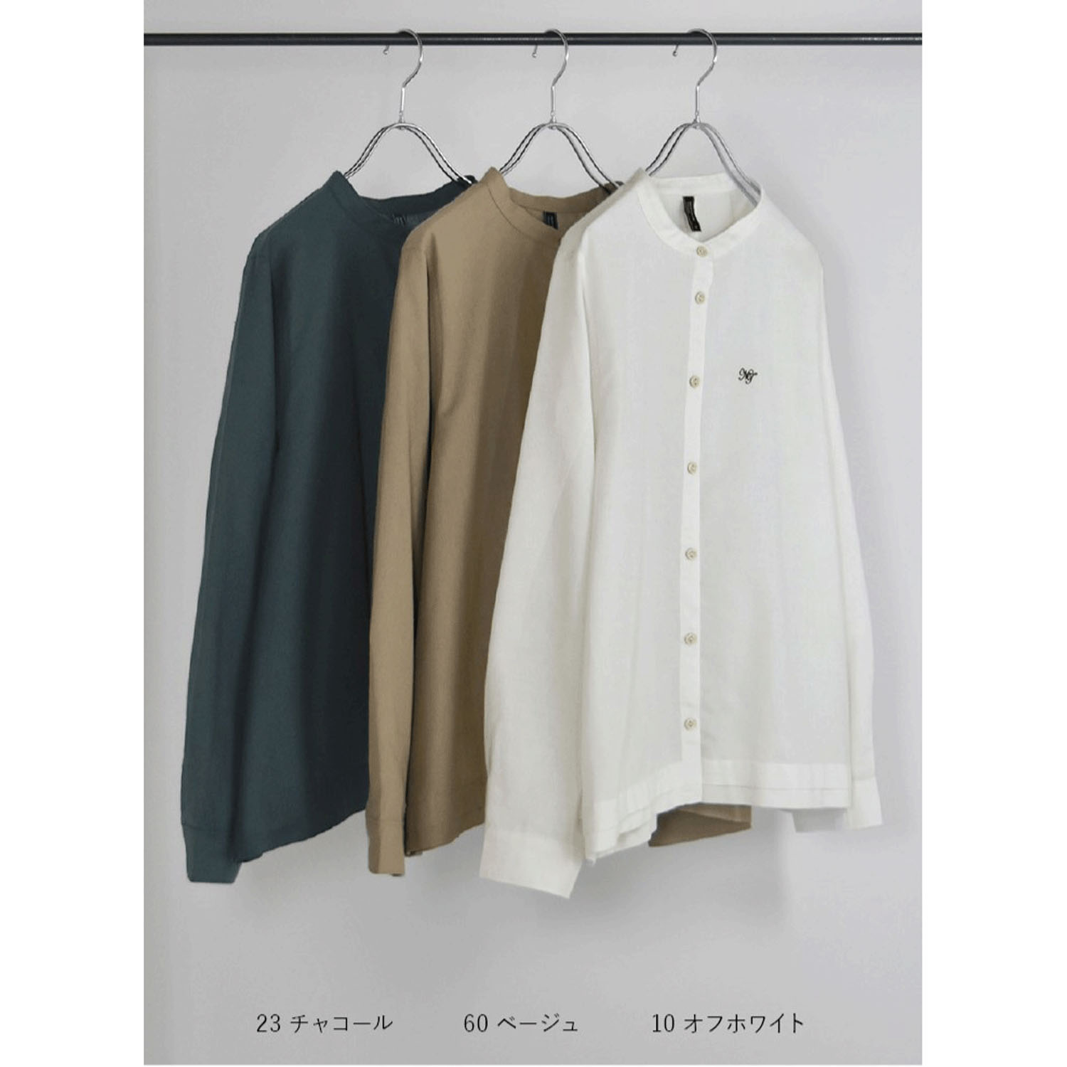 Northern Truck 裾タックバンドカラーブラウス - 画像2