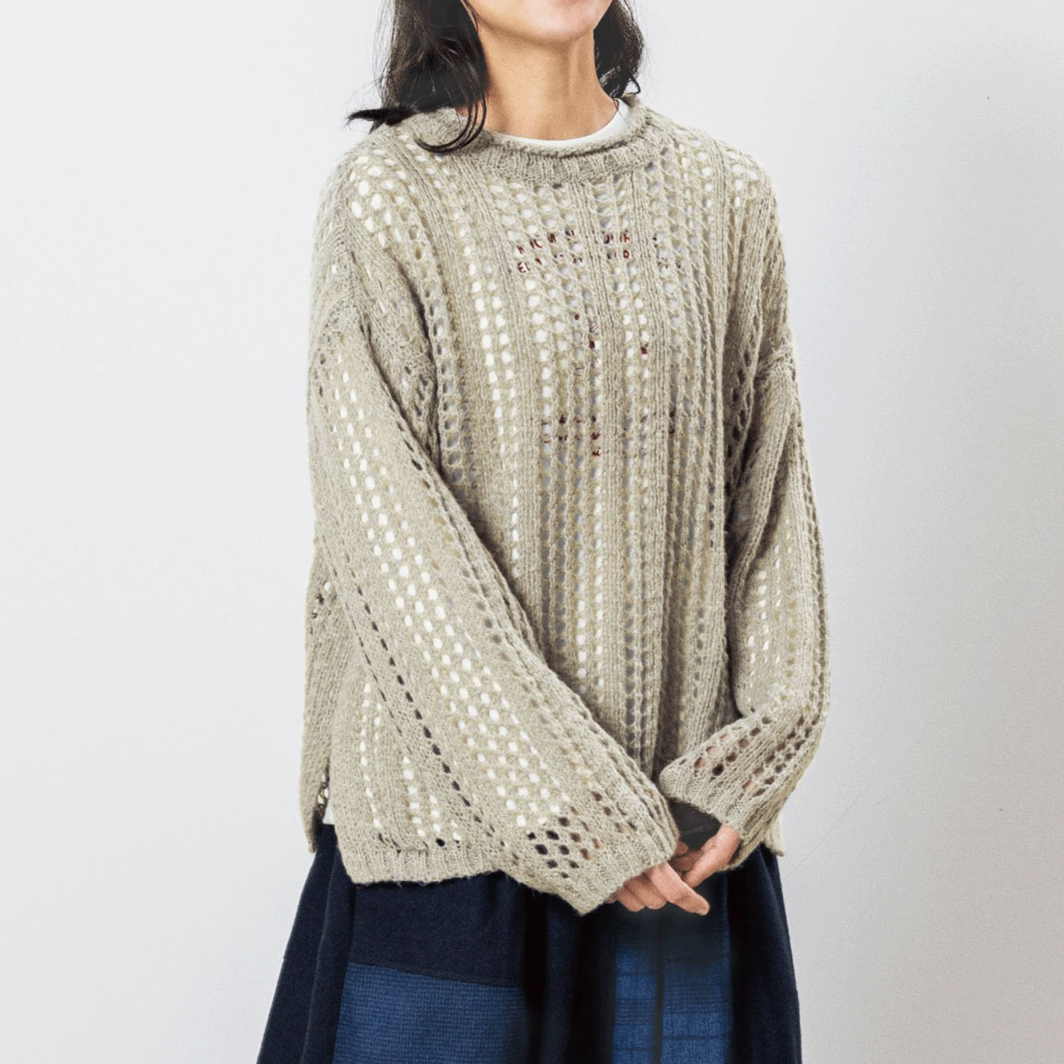 Northern Truck メッシュ編みニットプルオーバー - 画像3