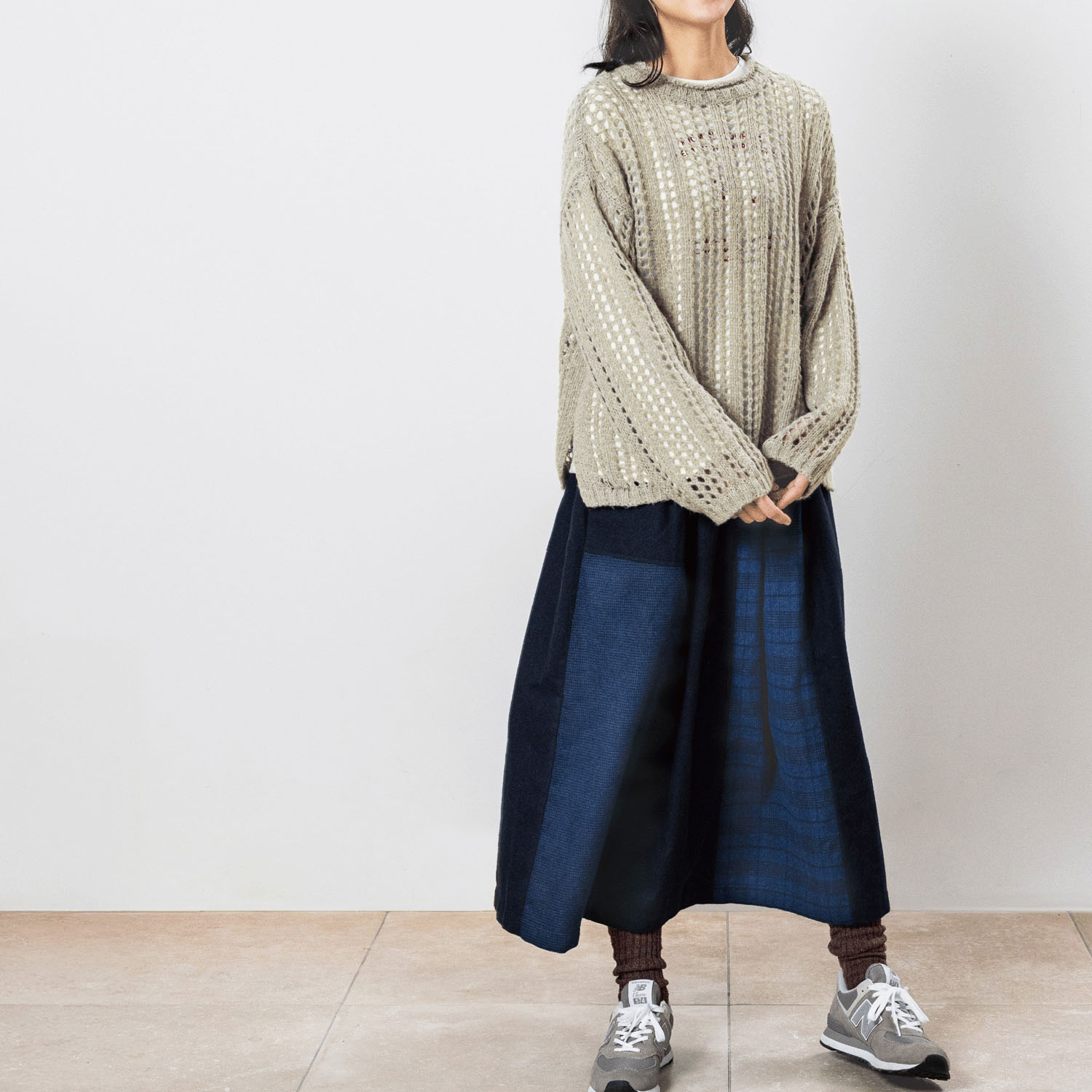 Northern Truck メッシュ編みニットプルオーバー - 画像4