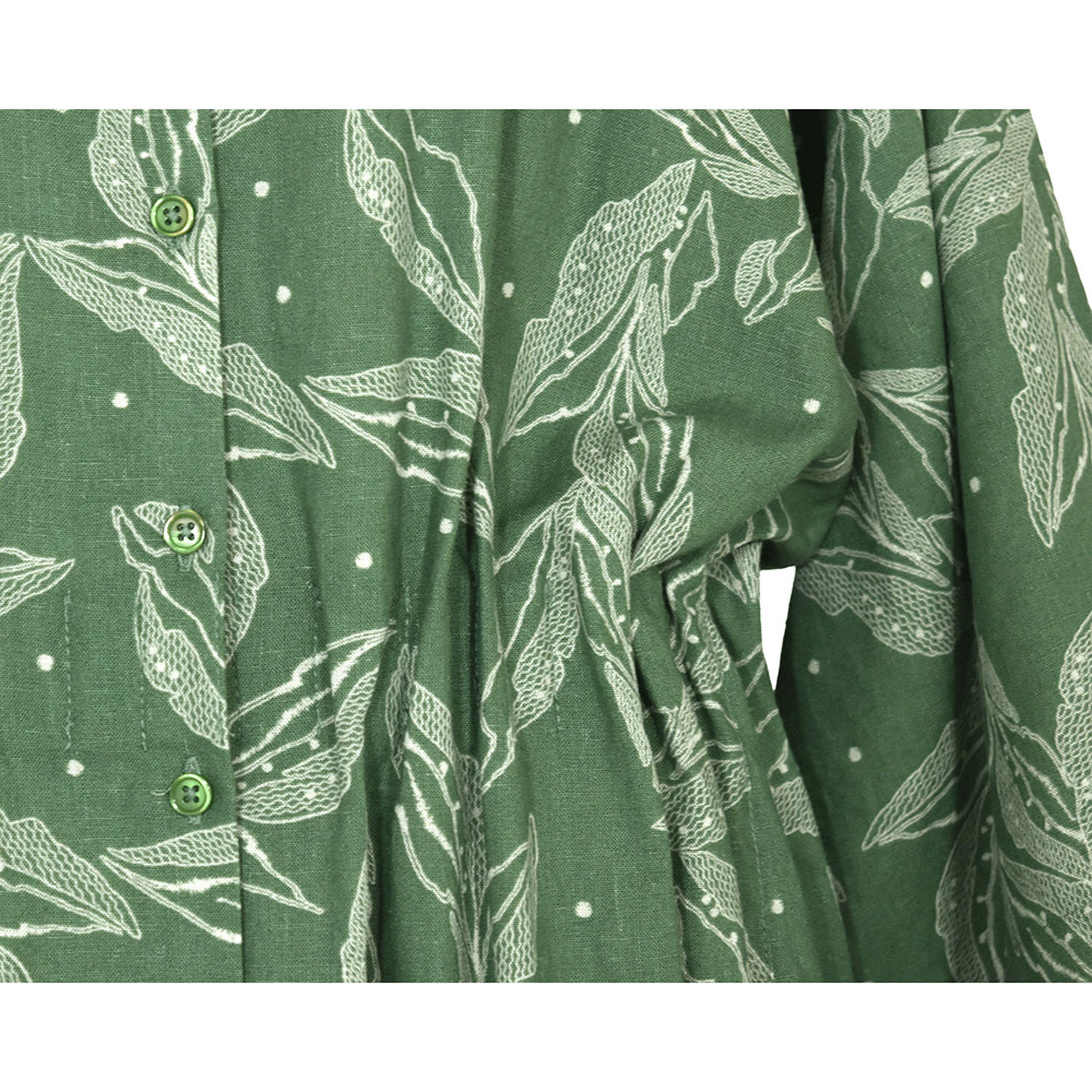 LILASIC リーフプリントタックゴム 2WAYワンピース - 画像11