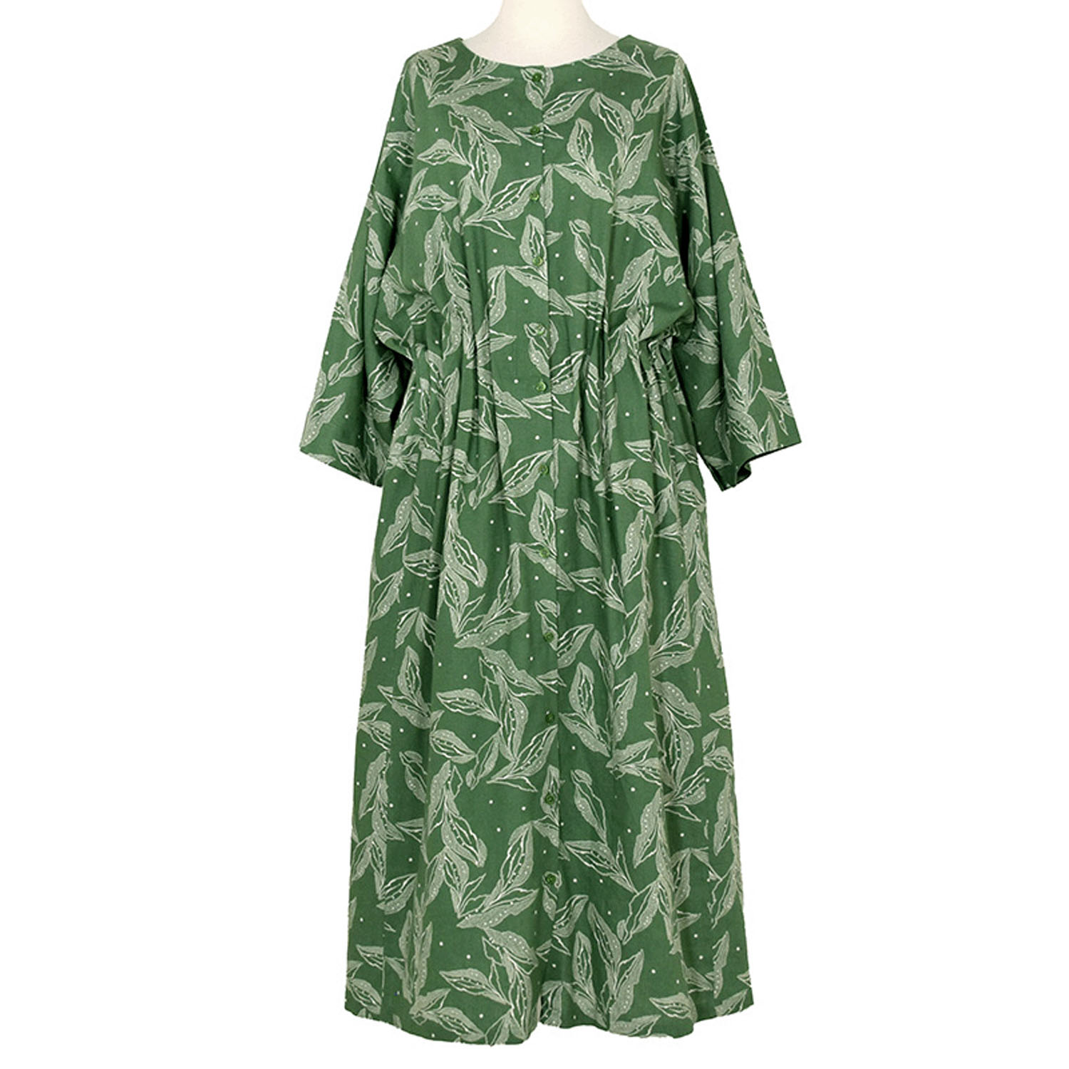 LILASIC リーフプリントタックゴム 2WAYワンピース - 画像9