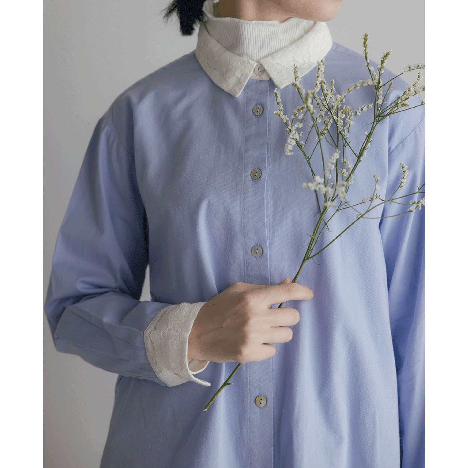 レースカラーブラウス