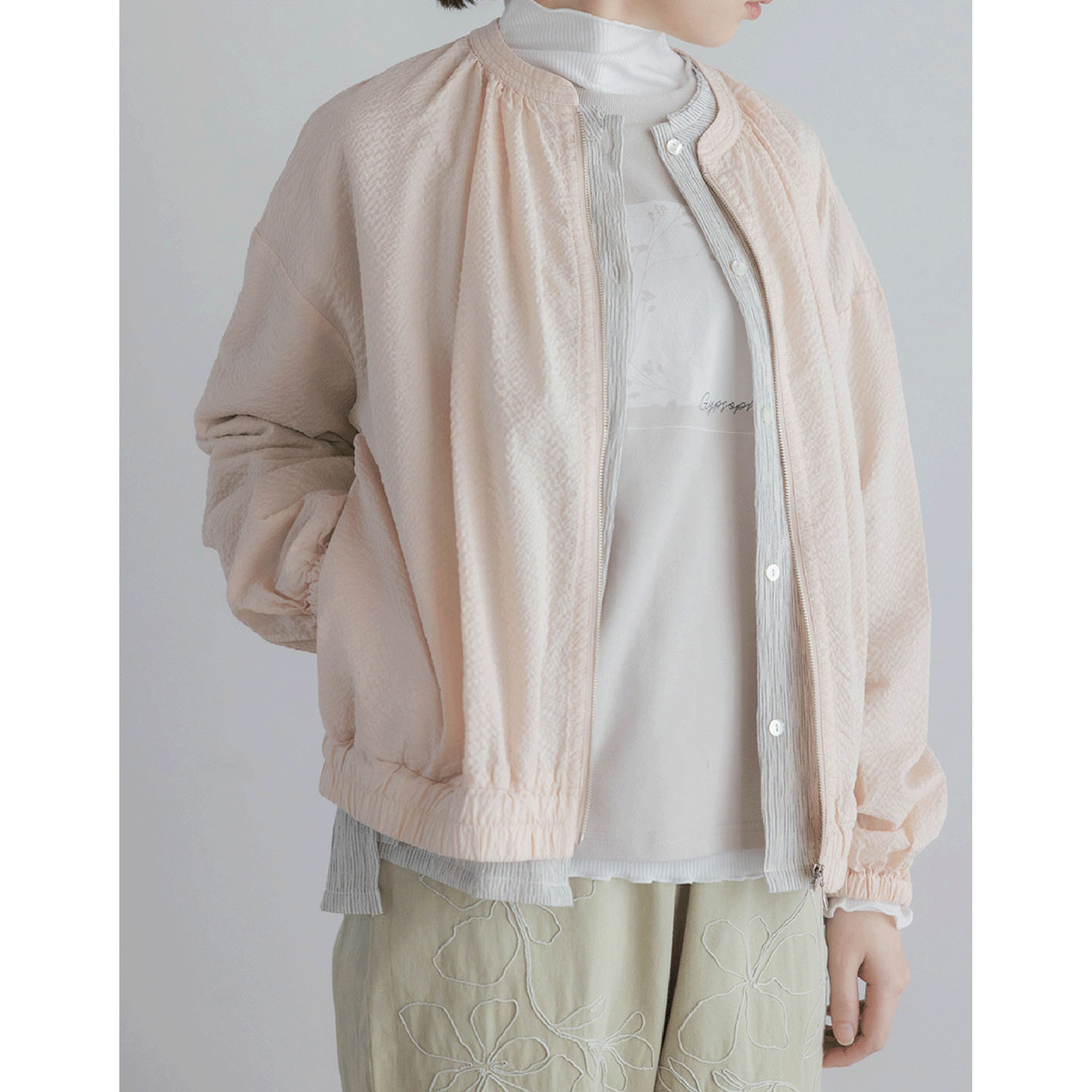 LILASIC リップルストライプブルゾン - 画像6