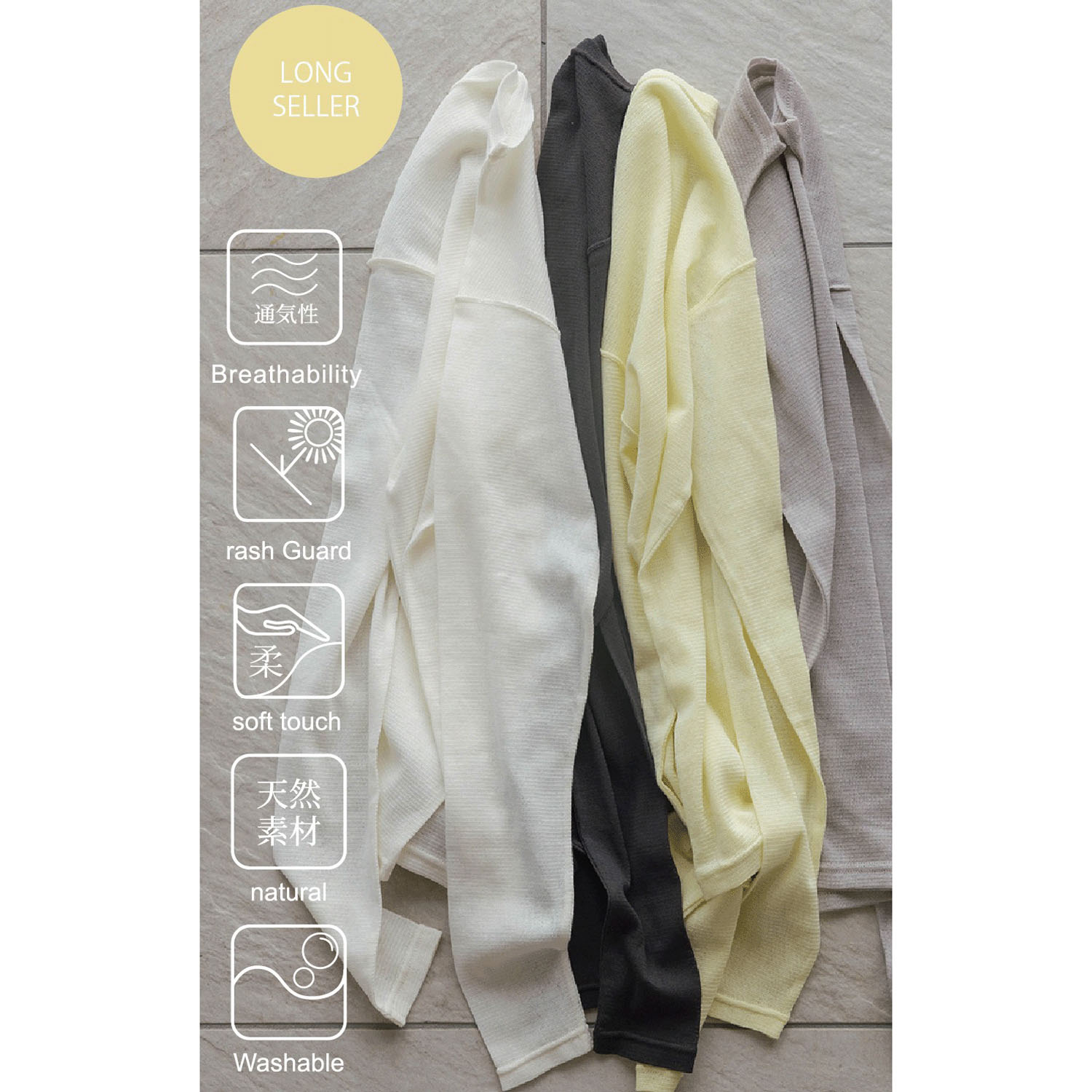 LILASIC コットンメッシュボトルネックインナー - 画像2