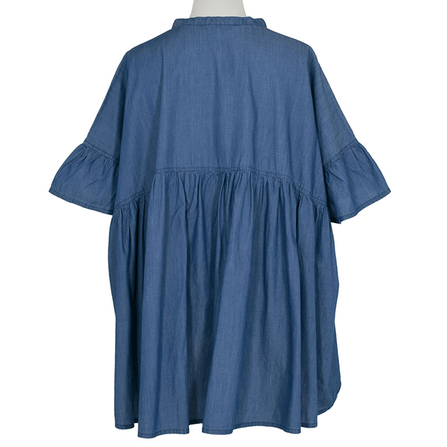 【4月中旬頃入荷予定】LILASIC エアリーデニムギャザーブラウス - 画像4