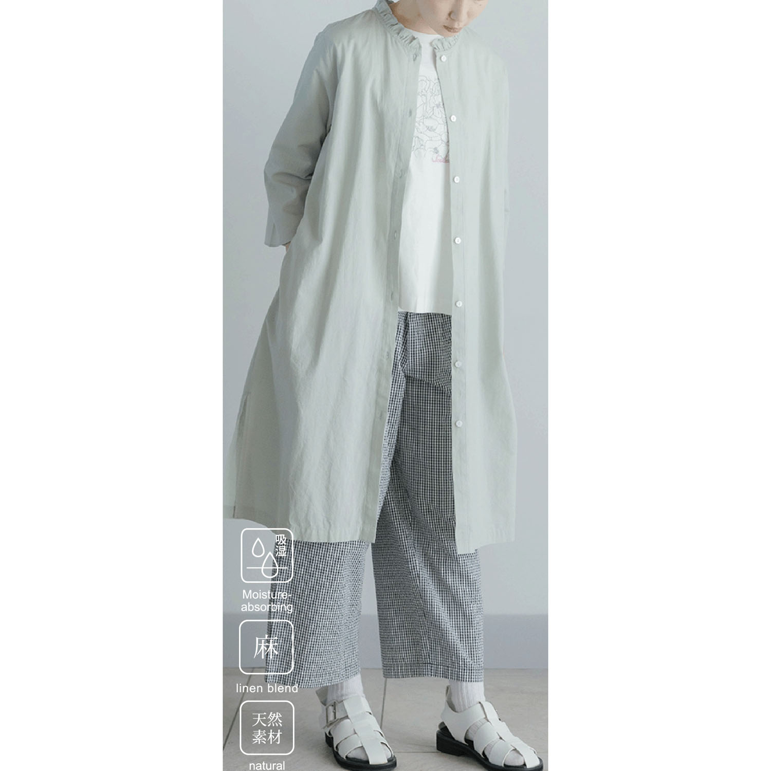 【4月中旬頃入荷予定】LILASIC コットンリネンワンピース - 画像12