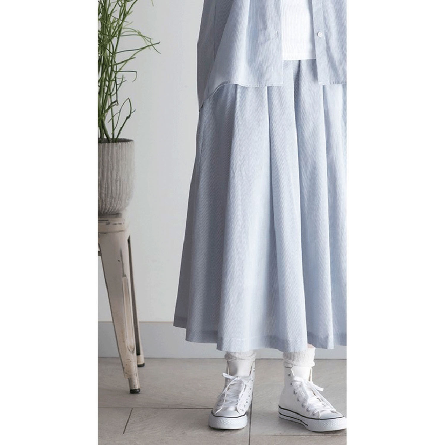 LILASIC コードストライプスカート - 画像13