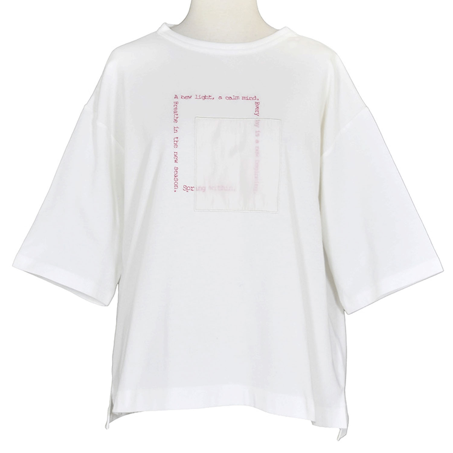 【4月中旬頃入荷予定】LILASIC スクリプト刺繍Tシャツ - 画像3
