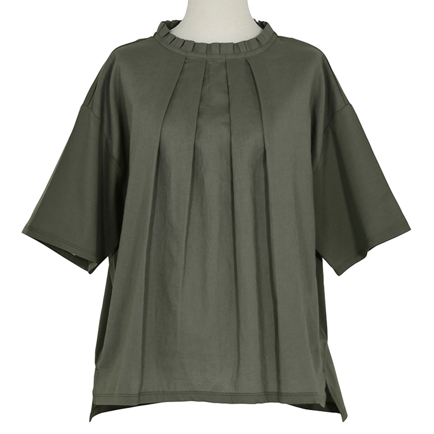 【4月中旬頃入荷予定】LILASIC シルケット天竺フリルカラーTシャツ - 画像11