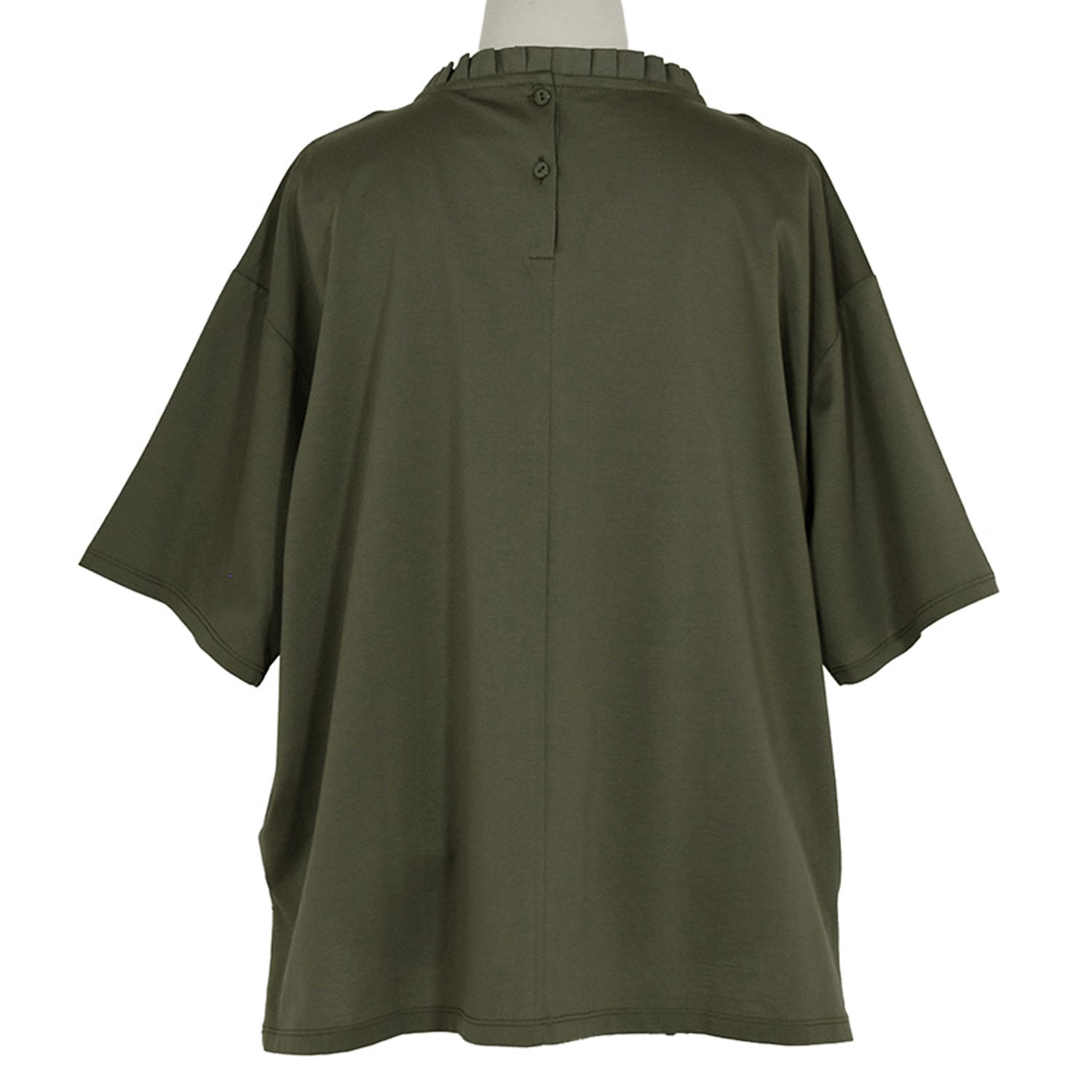 【4月中旬頃入荷予定】LILASIC シルケット天竺フリルカラーTシャツ - 画像12