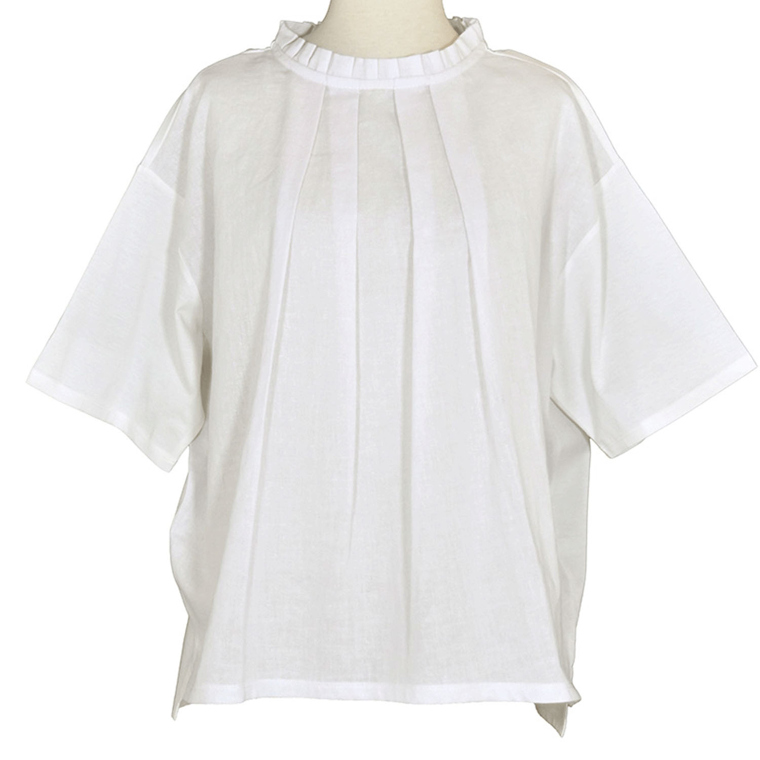 LILASIC シルケット天竺フリルカラーTシャツ - 画像5