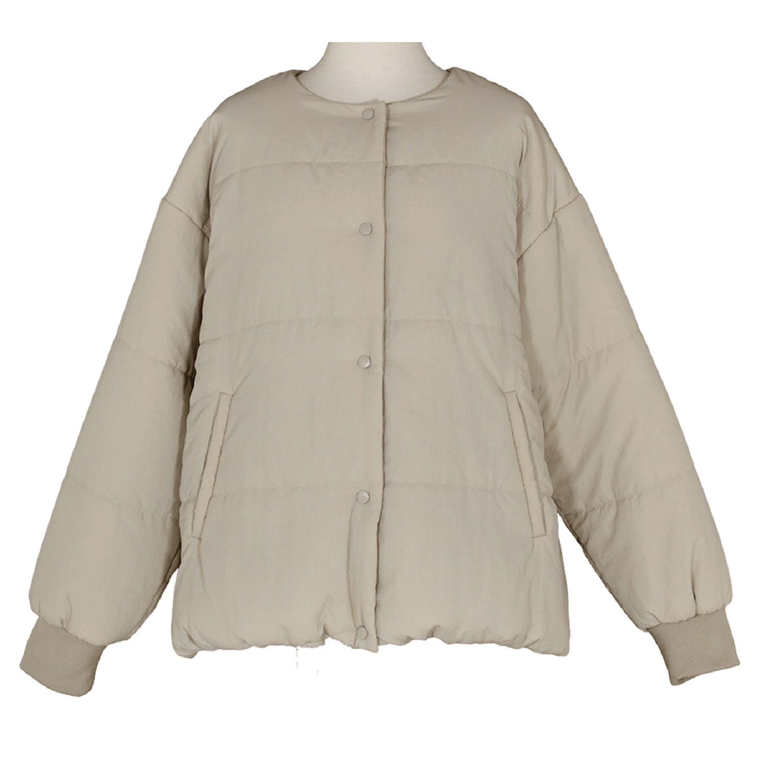 LILASIC ノーカラー中綿コート - 画像4