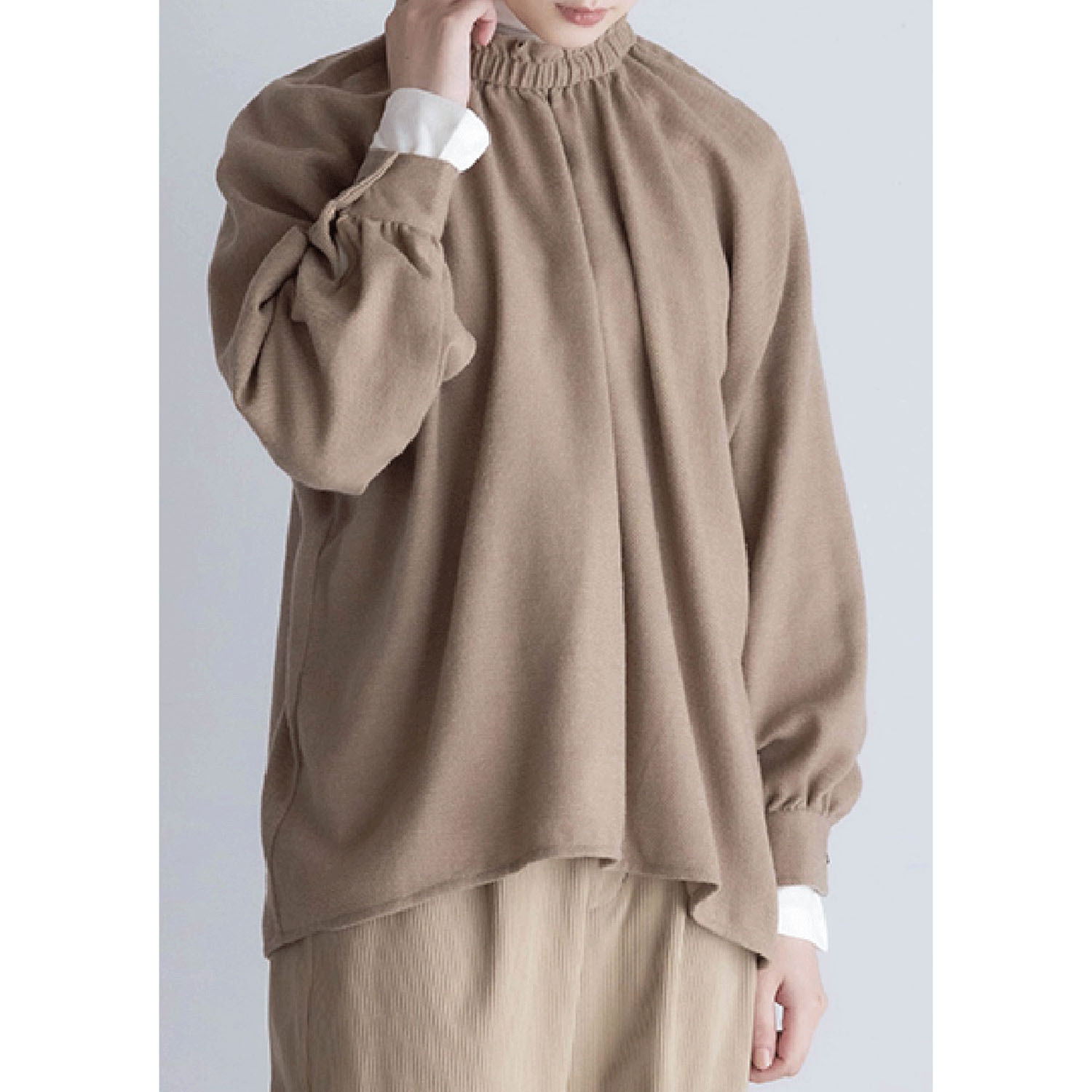 LILASIC ギャザー カラーフリルプルオーバー - 画像1