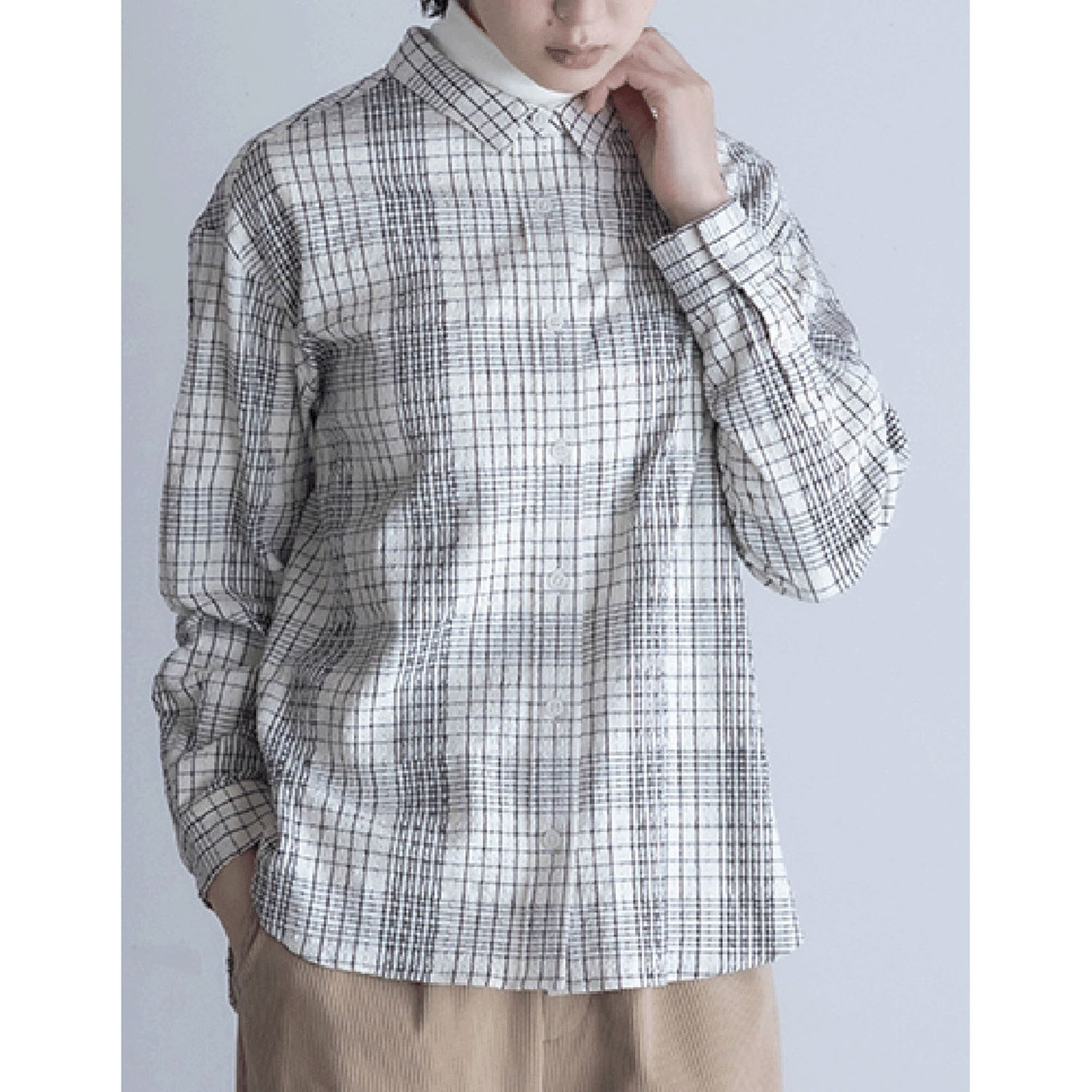 LILASIC コットンシャーリングブラウス