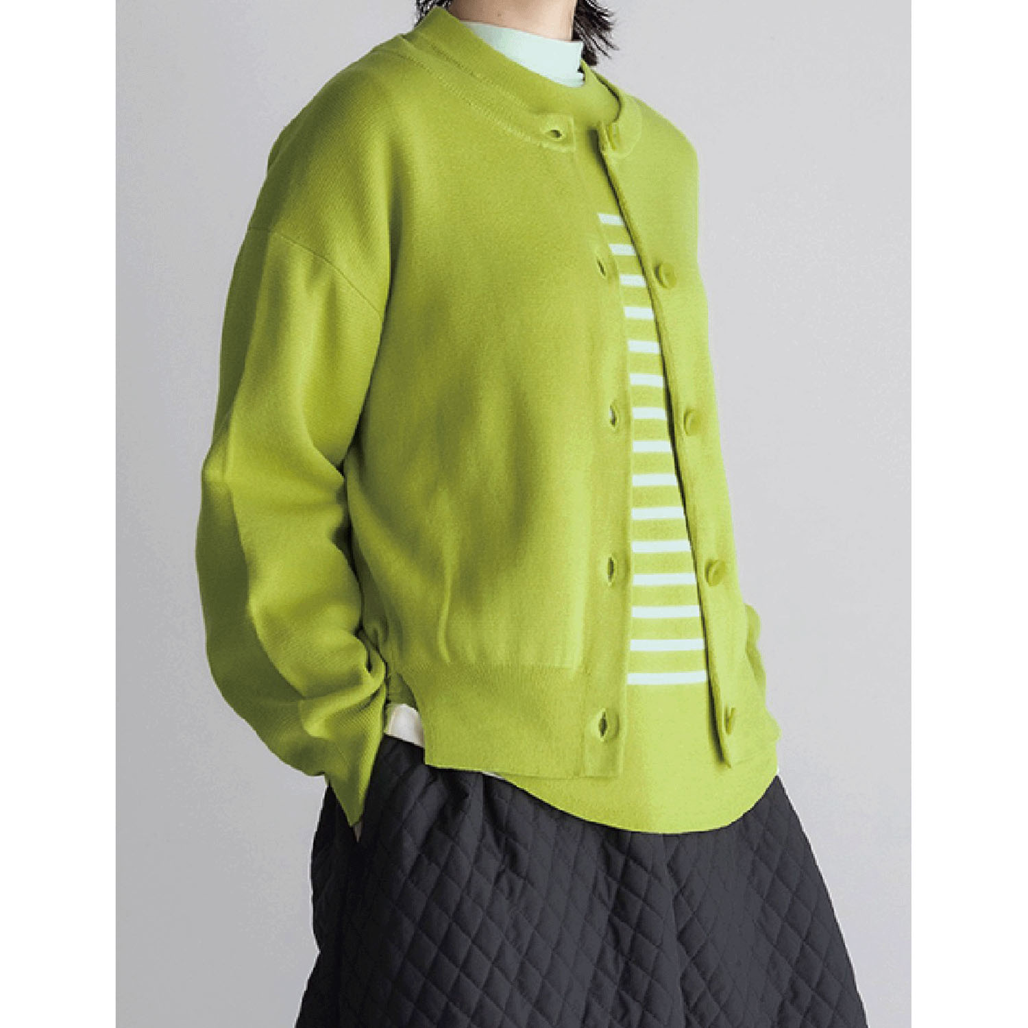 LILASIC ミラノリブニットカーディガン - 画像4