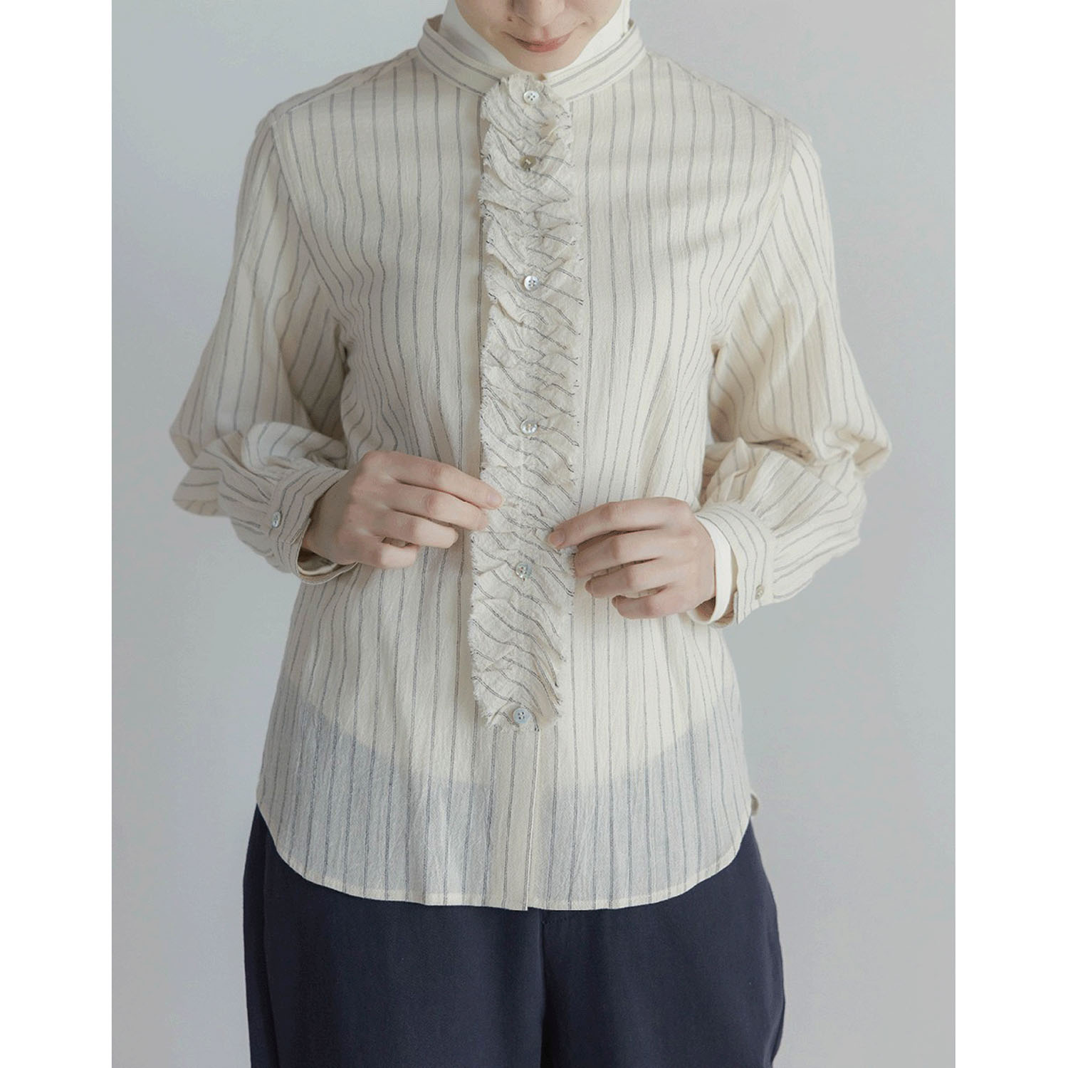 LILASIC フロントフリルデタッチャブルシャツ - 画像16