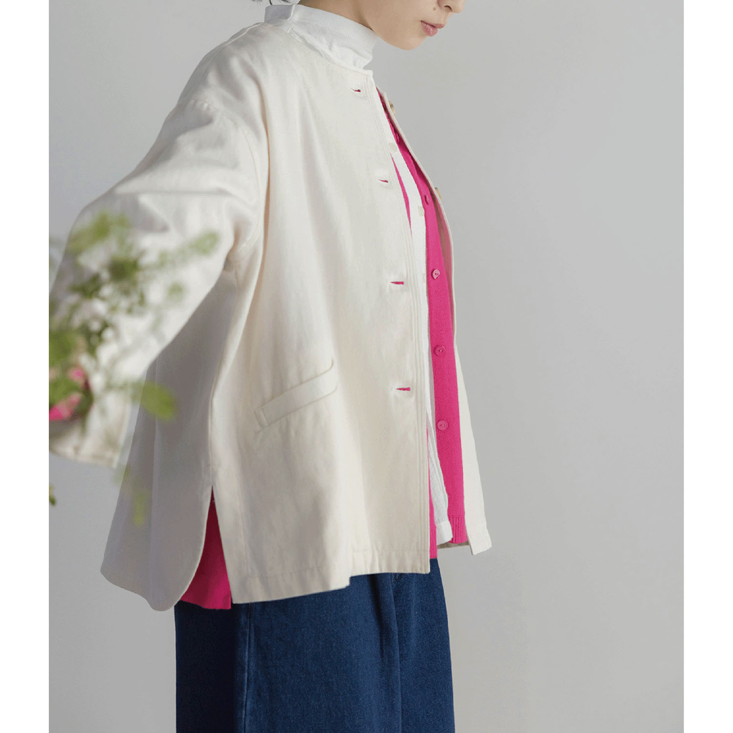 【2月中旬頃入荷予定】LILASIC スラブツイルノーカラーコート - 画像7