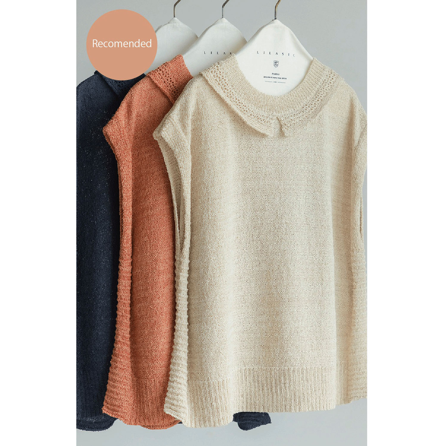 LILASIC ミックスヤーンベスト - 画像2