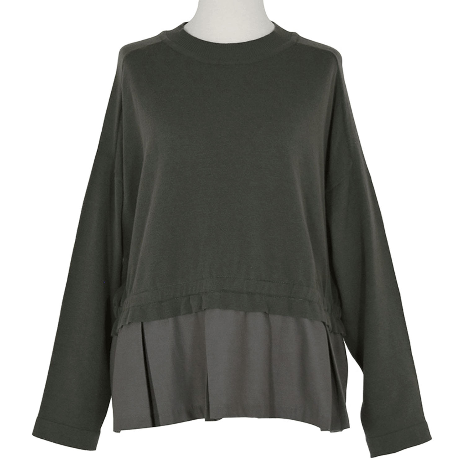 LILASIC コットンリネン布帛コンビプルオーバー - 画像6