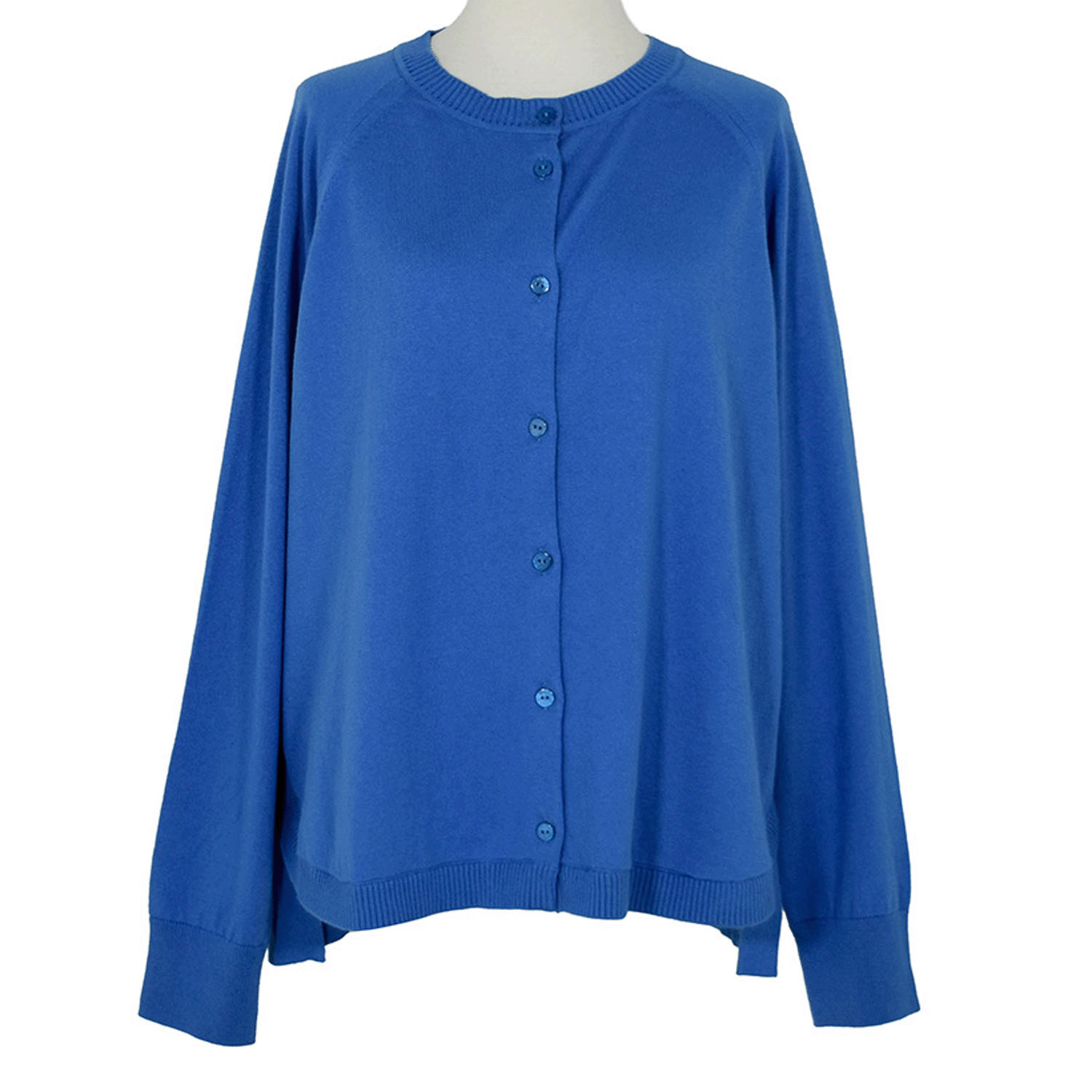 LILASIC コットンシルクラウンドヘムニットカーディガン - 画像8