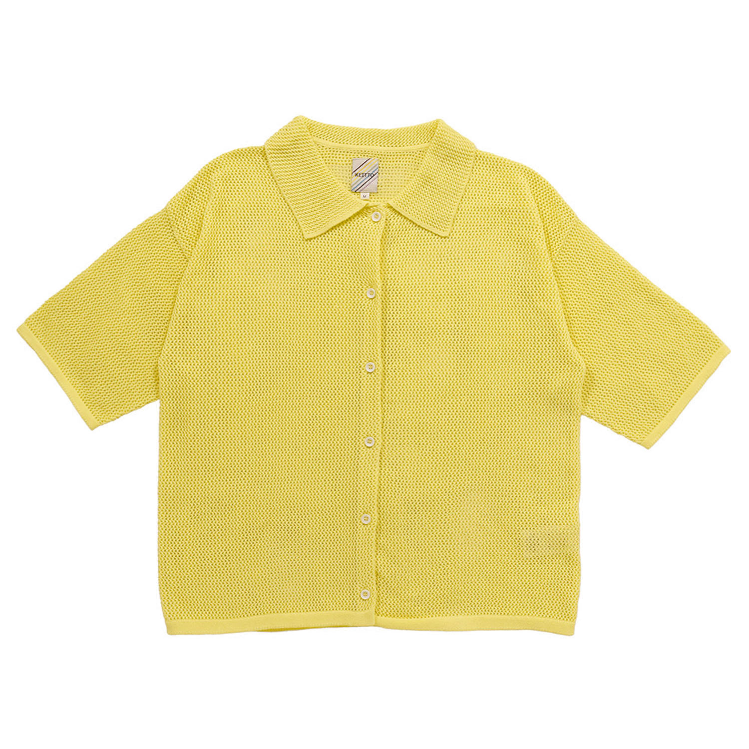 Keitto襟付きメッシュカーディガン - 画像5