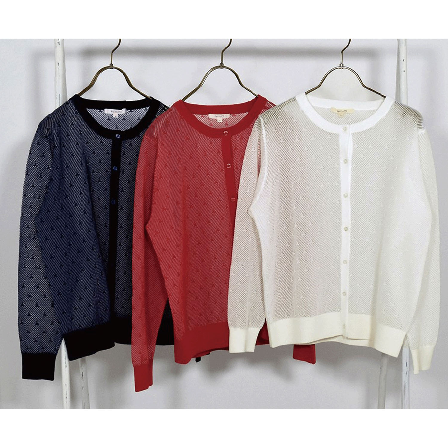 Keitto キャンプボタン付きシアーカーディガン - 画像1