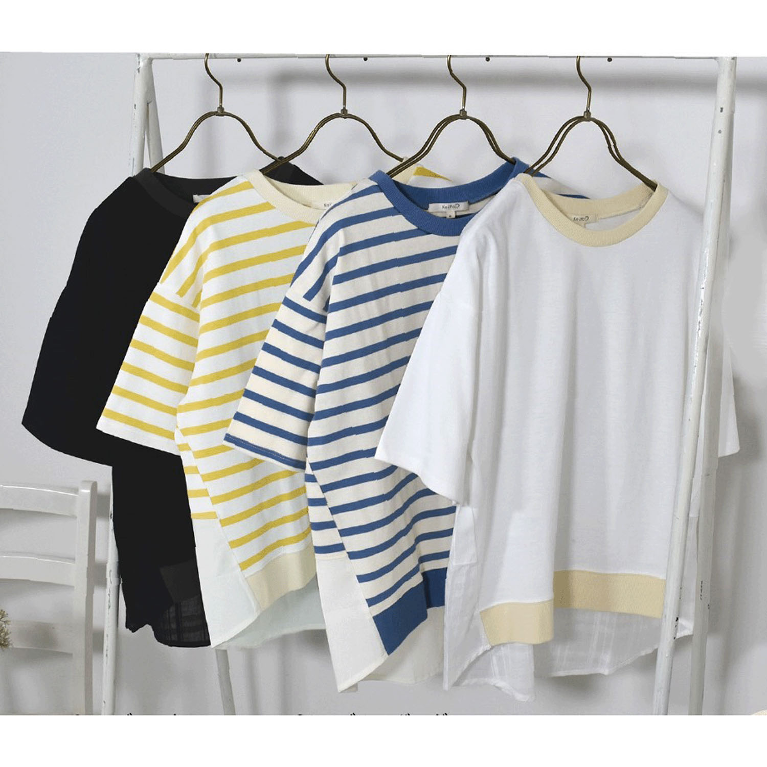 Keitto 裾布帛切り替えプルオーバー