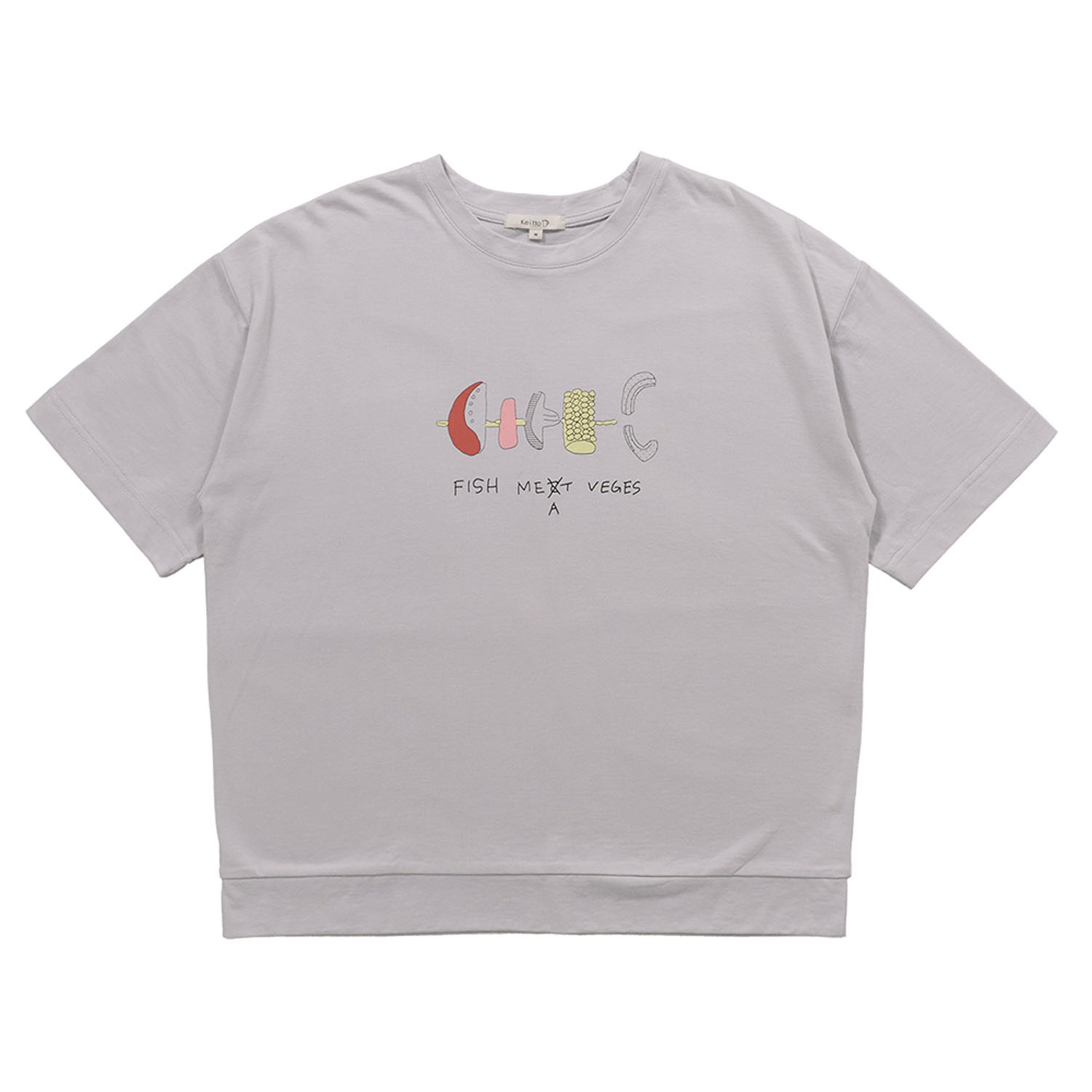 Keitto BBQプリントゆったりサイズTシャツ - 画像2