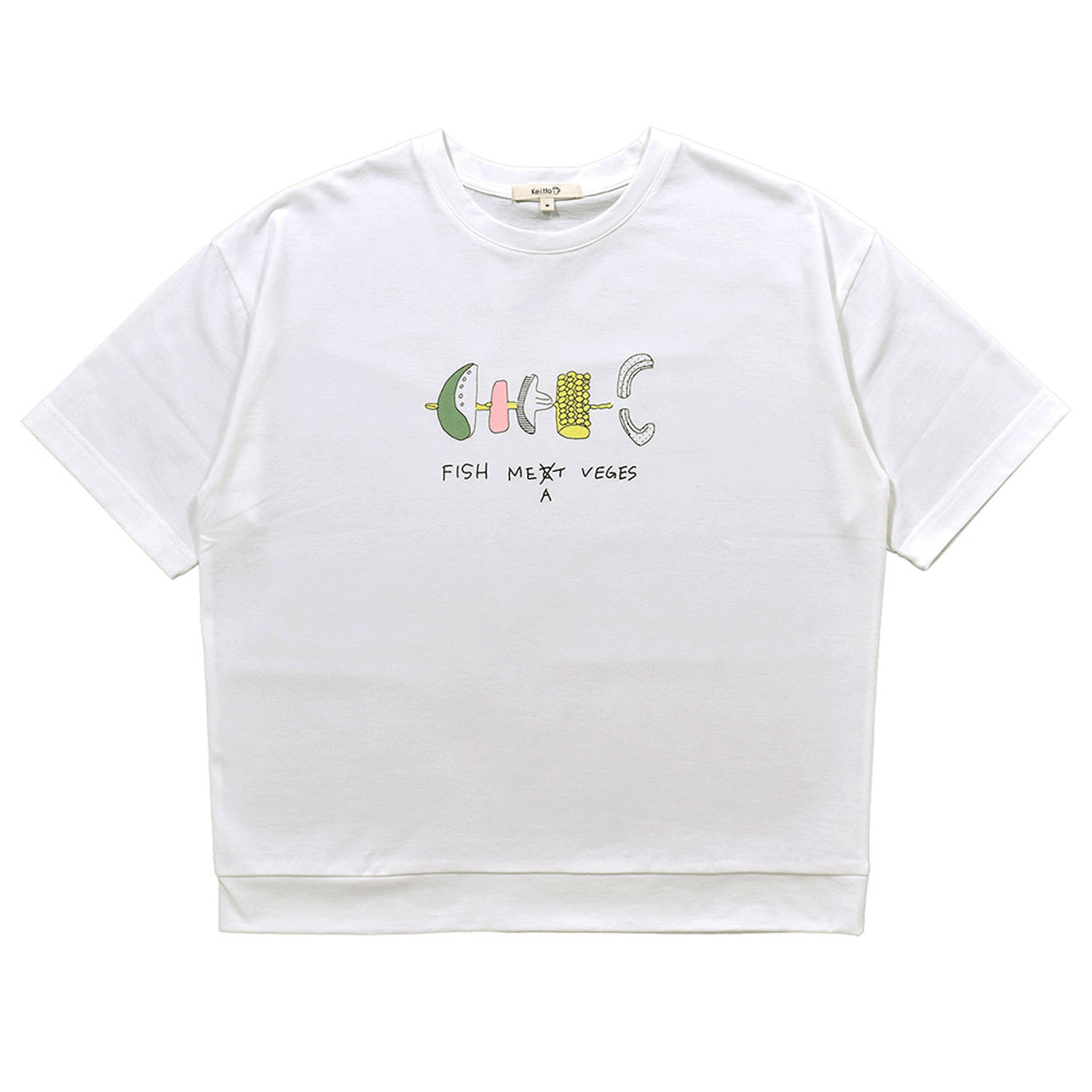 Keitto BBQプリントゆったりサイズTシャツ - 画像10