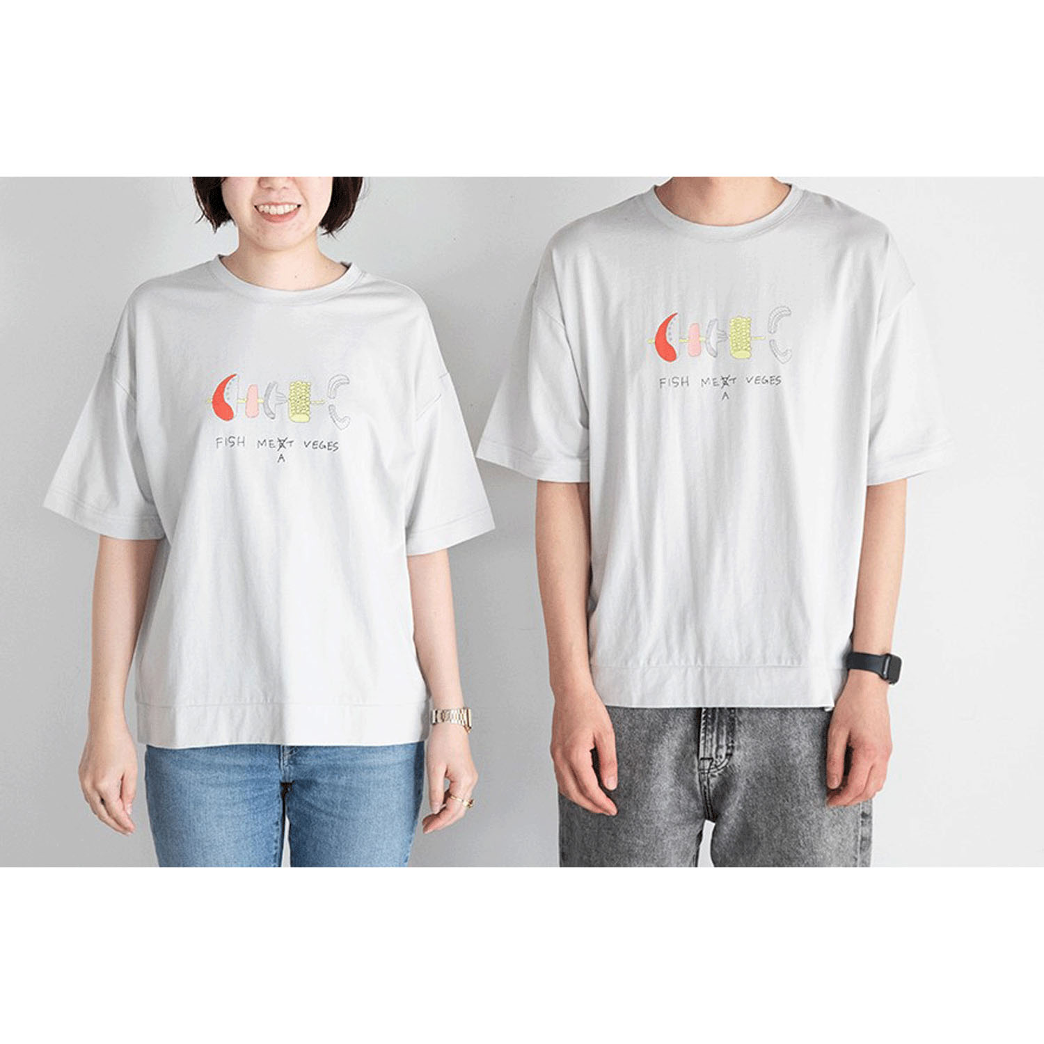 Keitto BBQプリントゆったりサイズTシャツ - 画像1