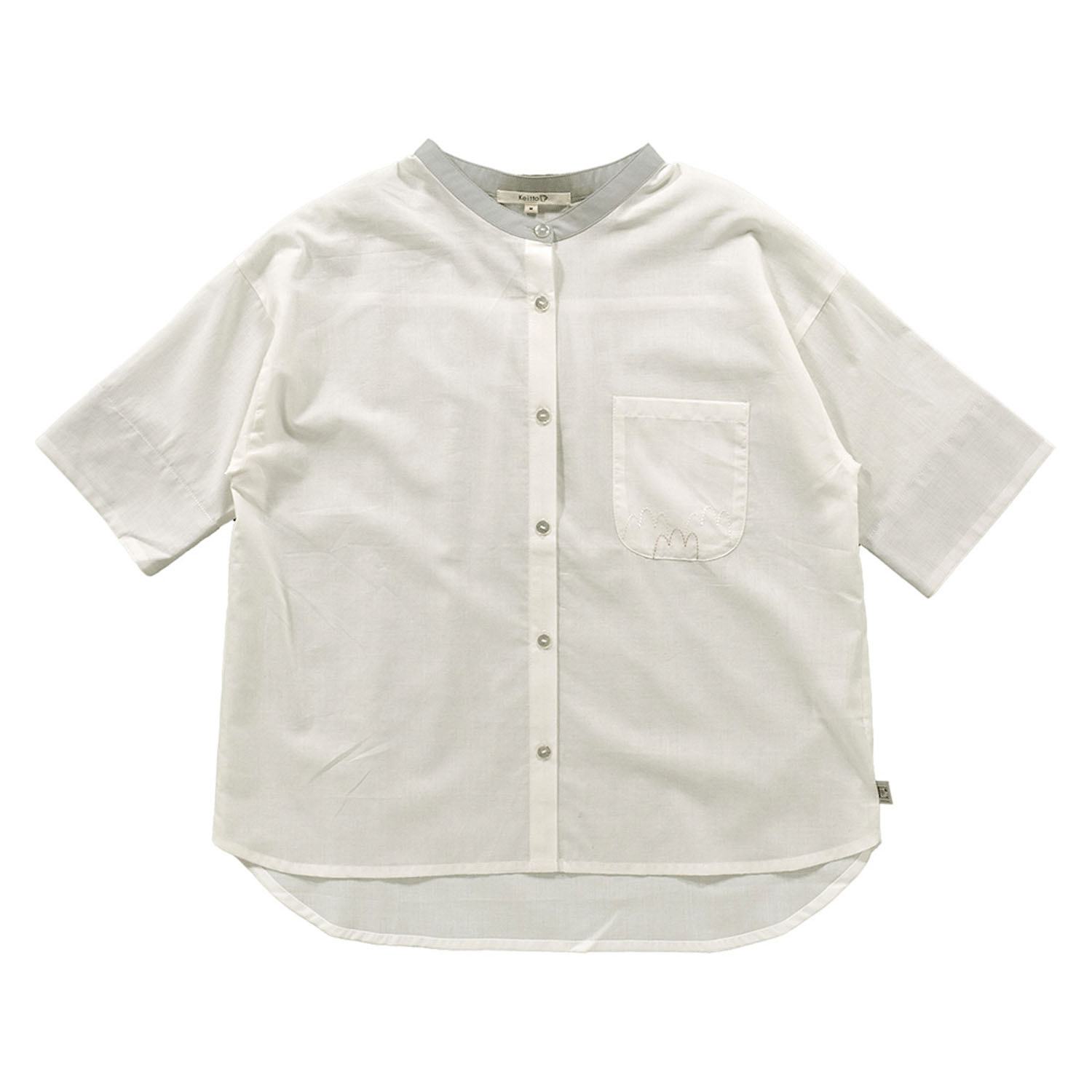 Keitto 山刺繍入り配色襟シャツ - 画像4