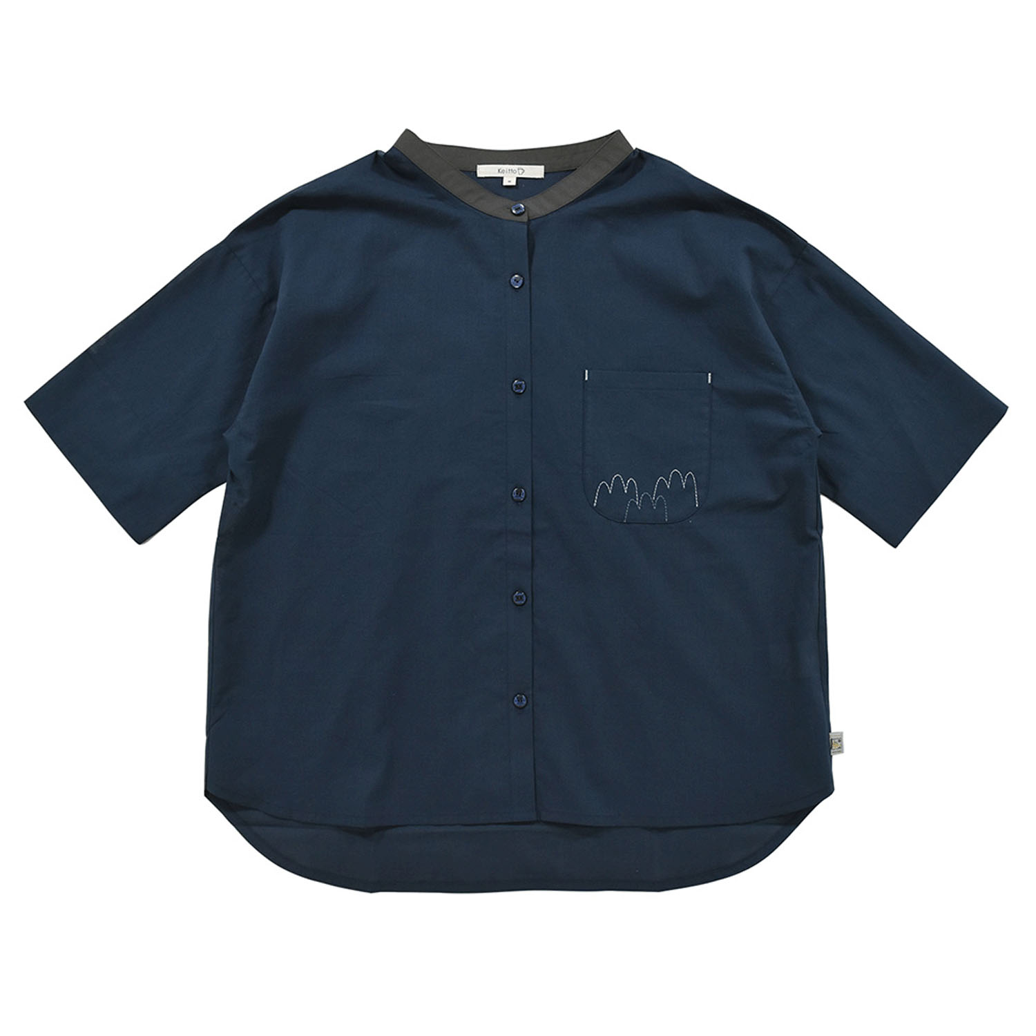 Keitto 山刺繍入り配色襟シャツ - 画像6