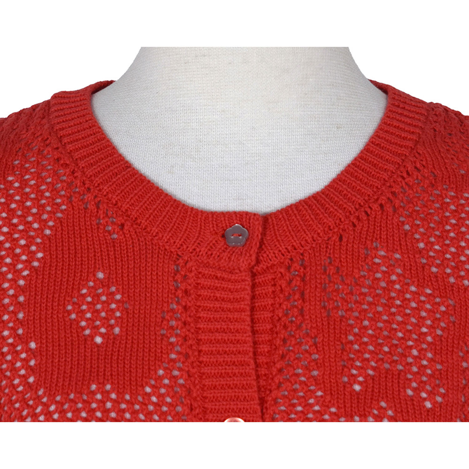 Keitto お花メッシュジャカードニットカーディガン - 画像9