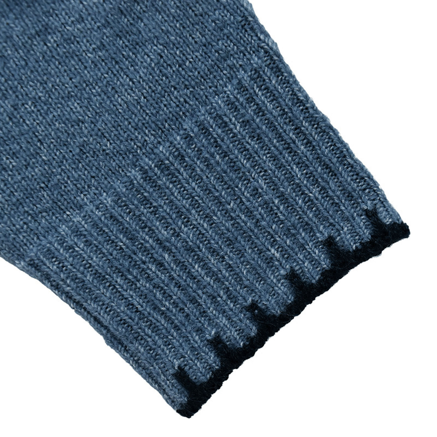 Keitto 編地切り替えブランケットステッチ入りニットプルオーバー - 画像10