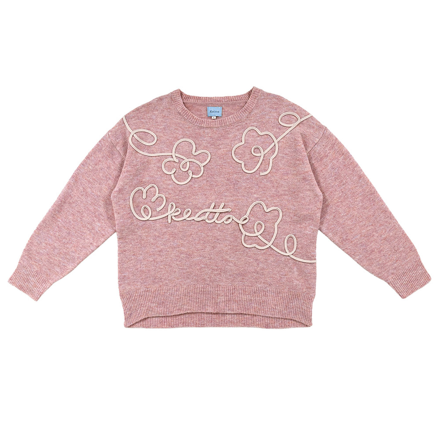 Keitto つながるお花のコード刺繍ニットプルオーバー - 画像5