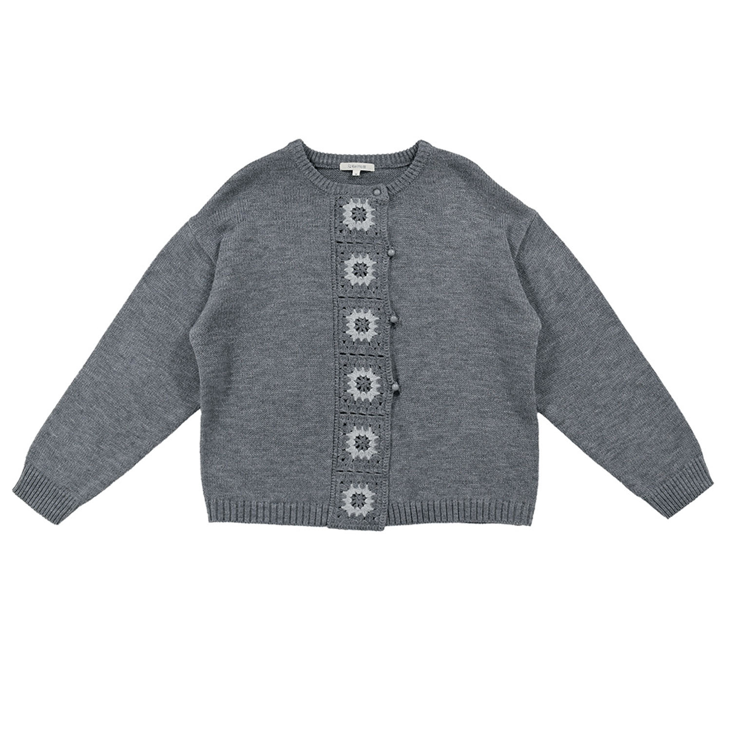 Keitto かぎ針モチーフ付きカーディガン - 画像2