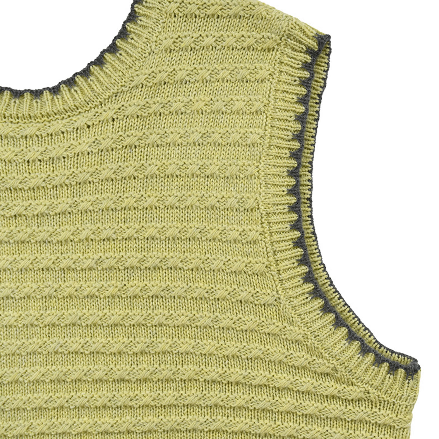 Keitto ブランケットステッチ入り前後着用ニットベスト - 画像8