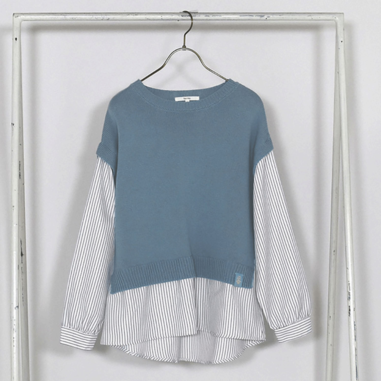 Keitto布帛ドッキングニットプルオーバー - 画像10