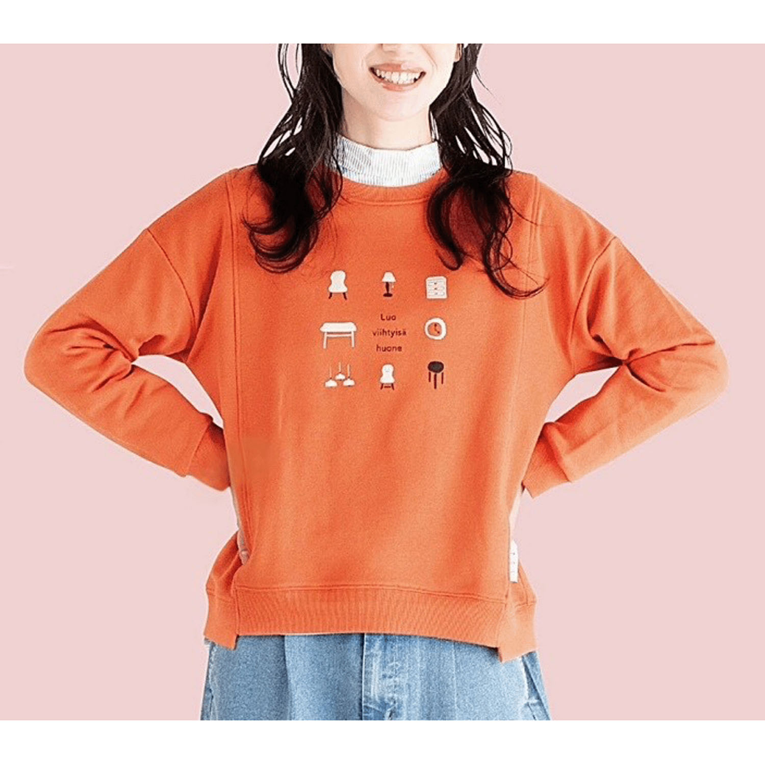 Keittoインテリアプリントスウェットプルオーバー