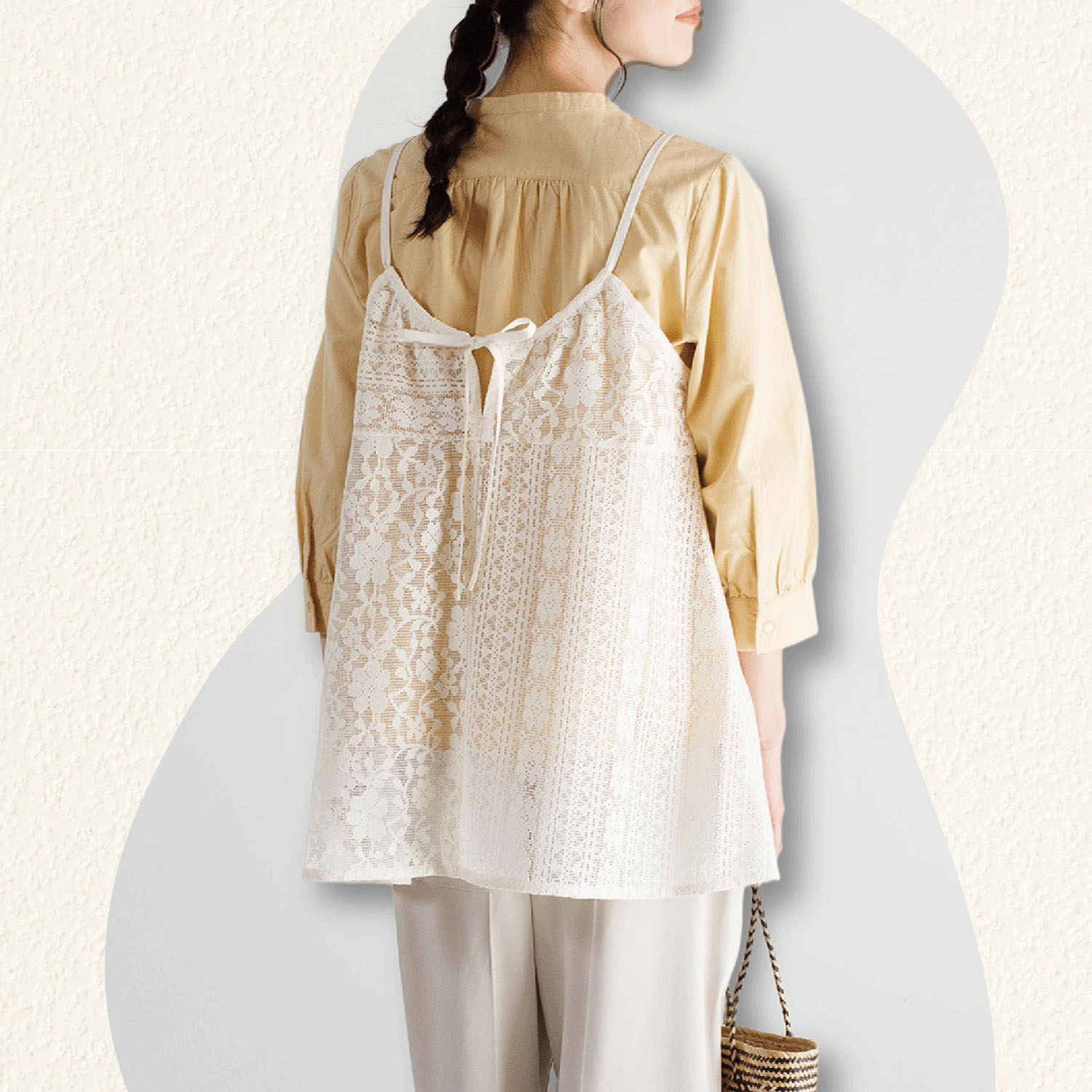 【4月中旬頃入荷予定】Keitto レース＆ドットキャミソール - 画像6