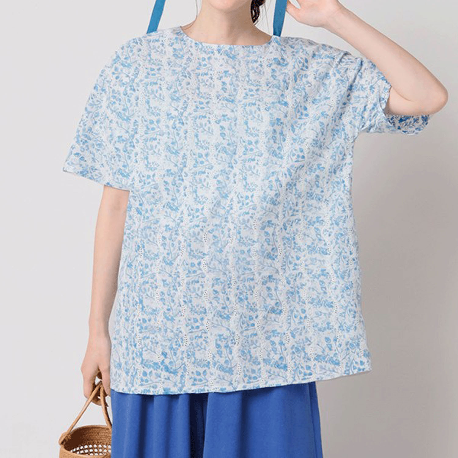 東京かんかん フローラルプリントシフリーチュニック - 画像1