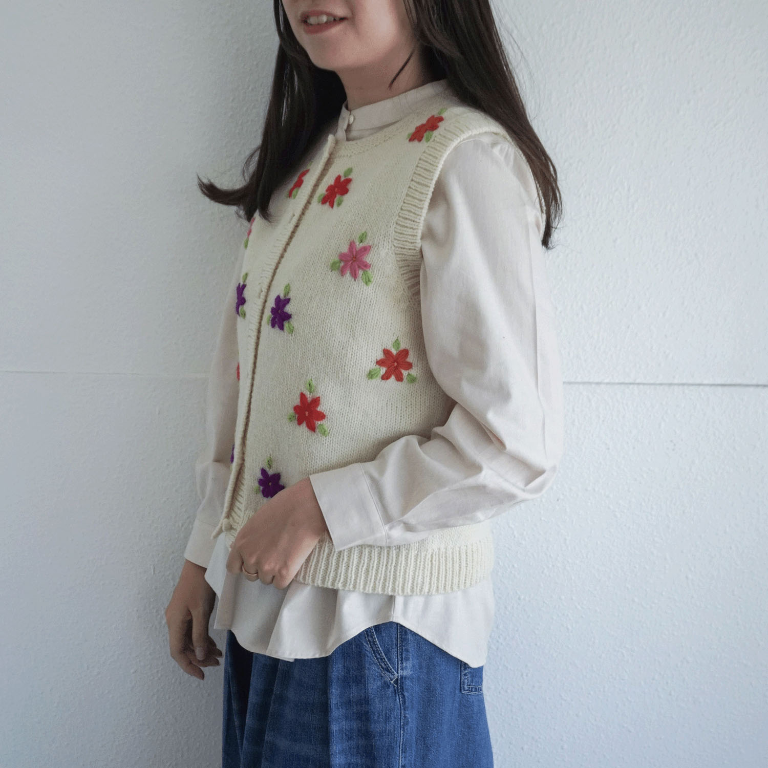 【Insta Live】ESTELLE 花柄クルーネックベスト - 画像4