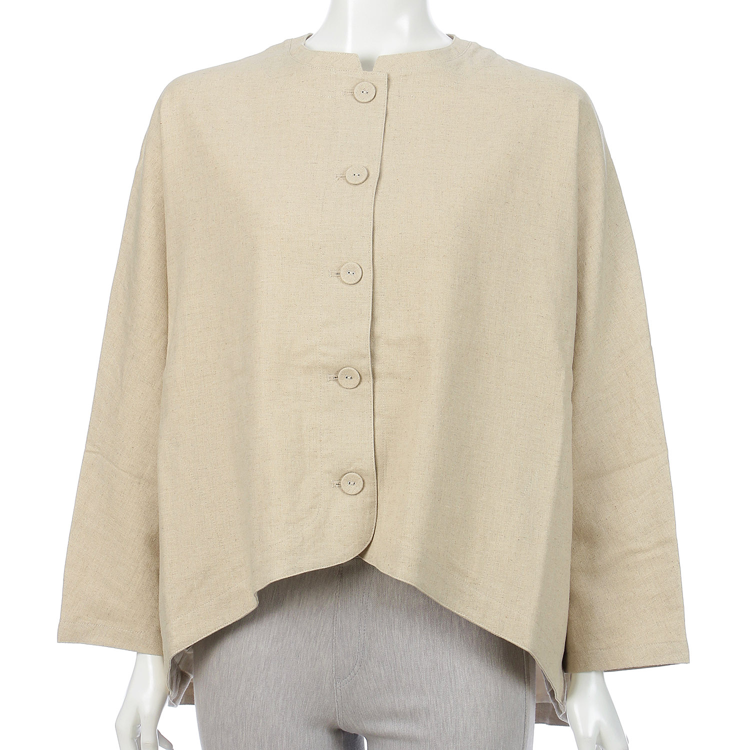 YURK genite van リネンコットンバルーンジャケット - 画像7