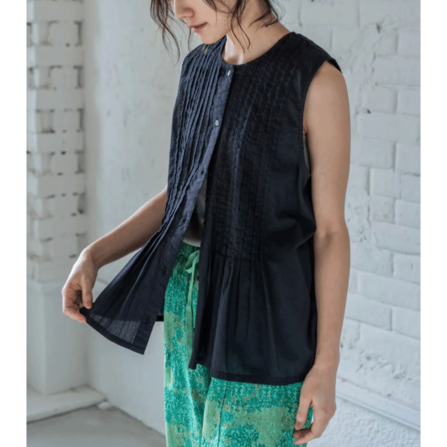 YARRA INDIAピンタックベスト - 画像10