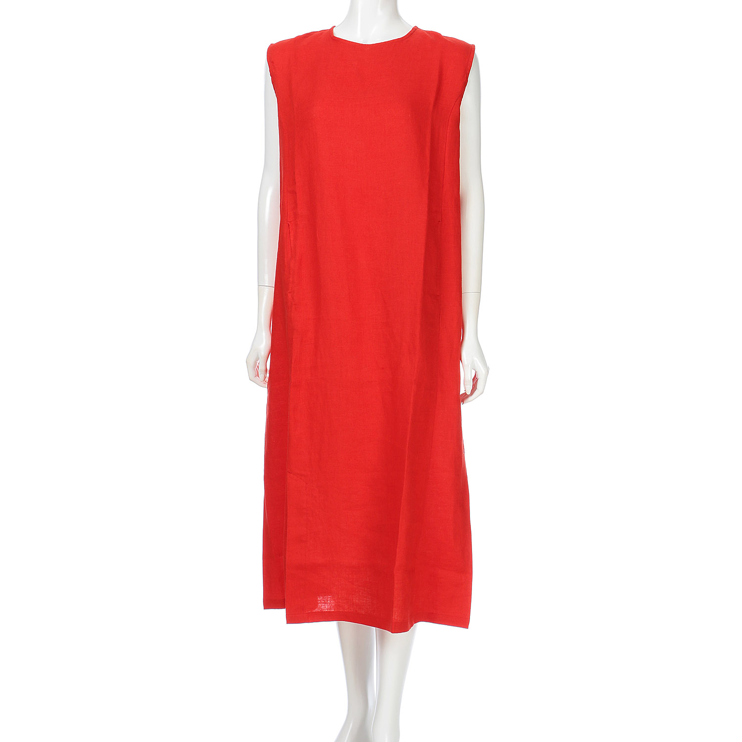 【Insta Live】YARRA リトアニアリネンノースリーブワンピース - 画像9