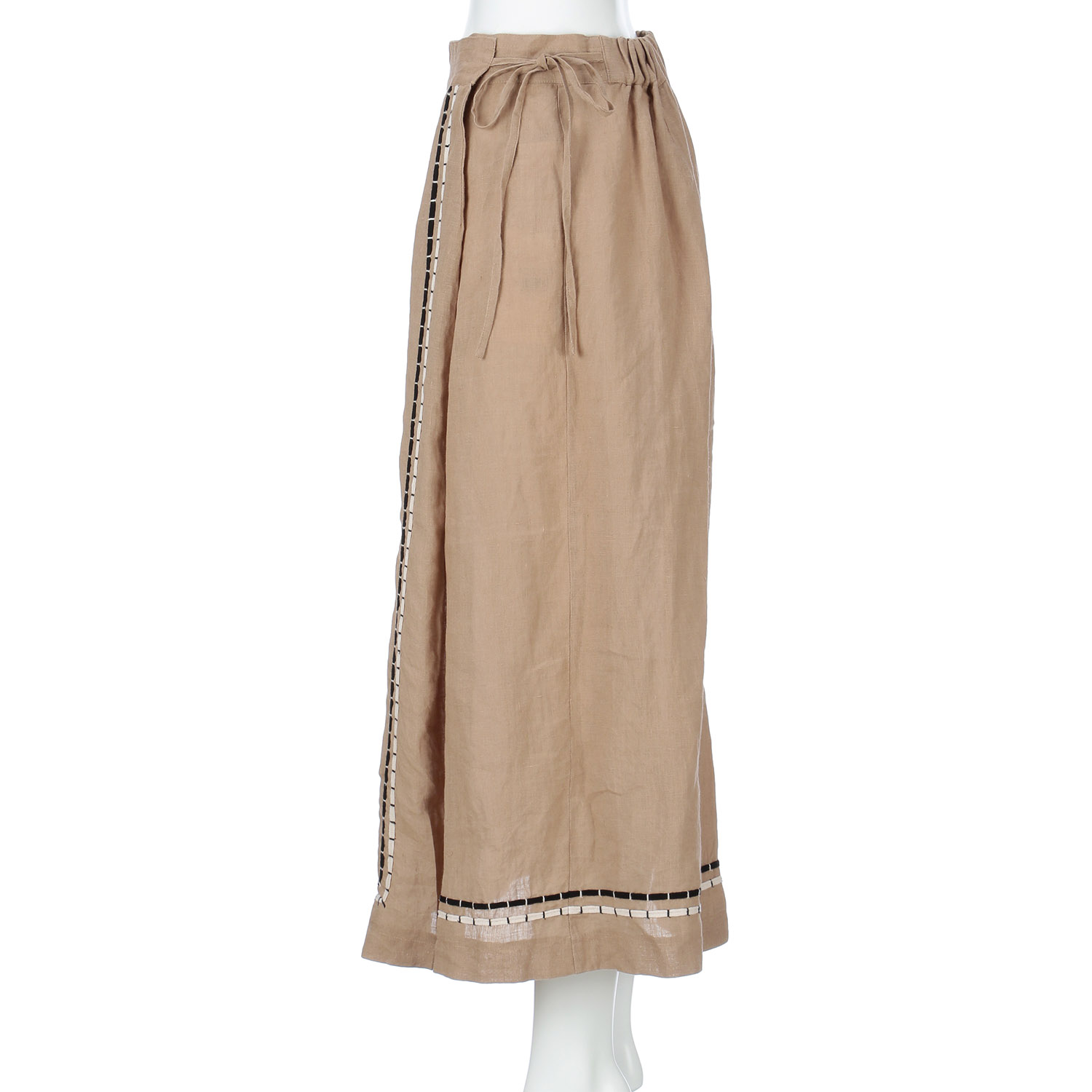 doux bleu インドリネンコード刺繍スカート - 画像8