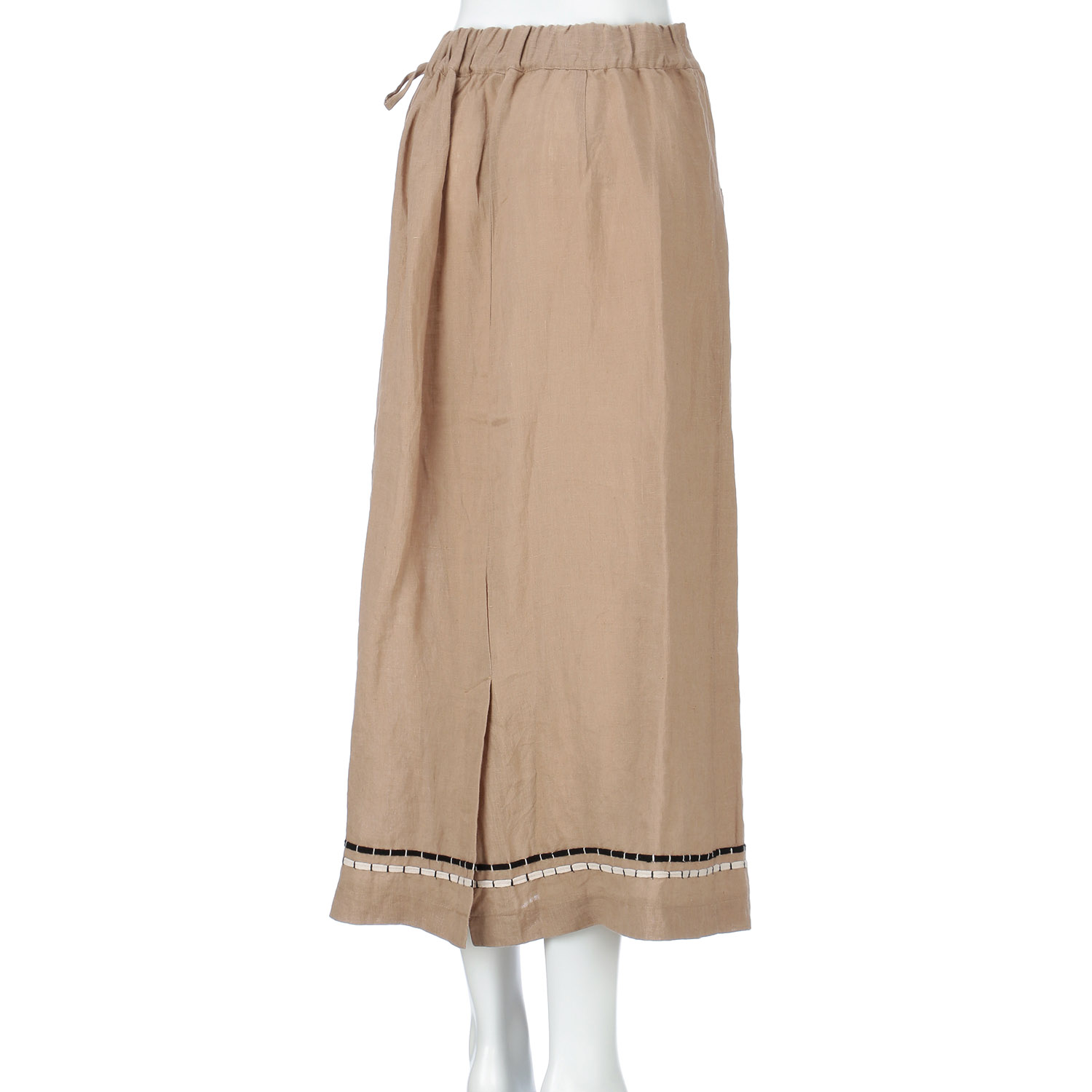 doux bleu インドリネンコード刺繍スカート - 画像9