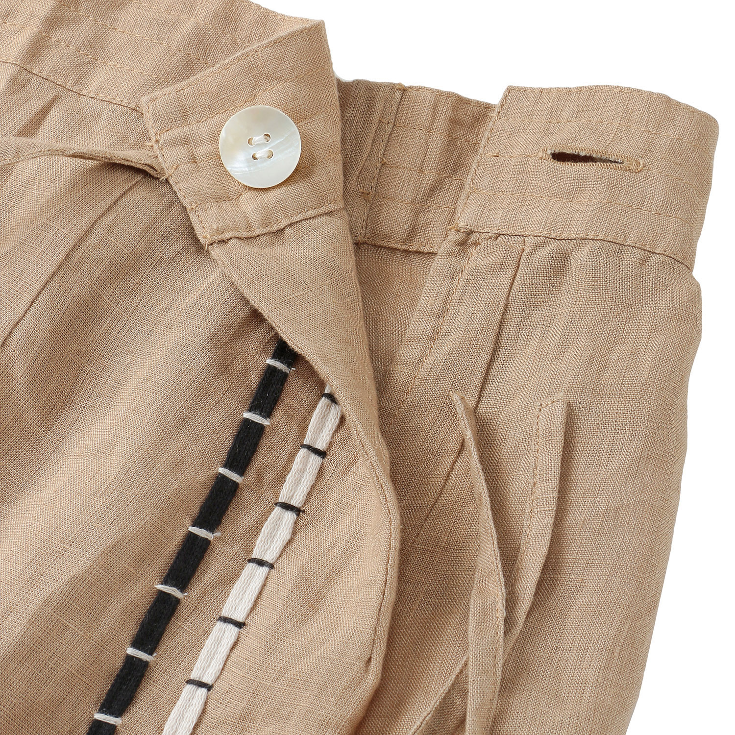 doux bleu インドリネンコード刺繍スカート - 画像10