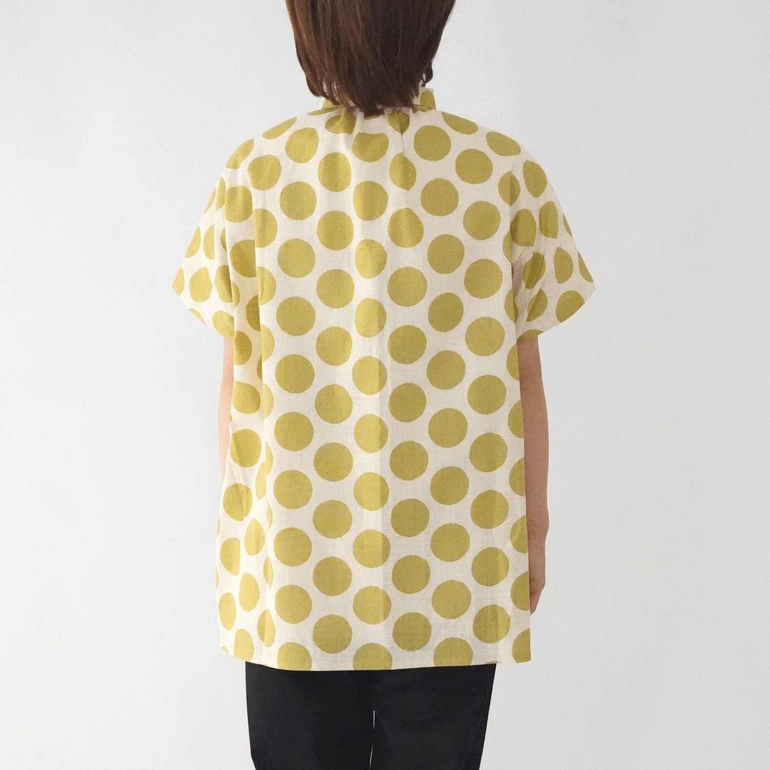 ciroc チビ襟ギャザーブラウス - 画像8