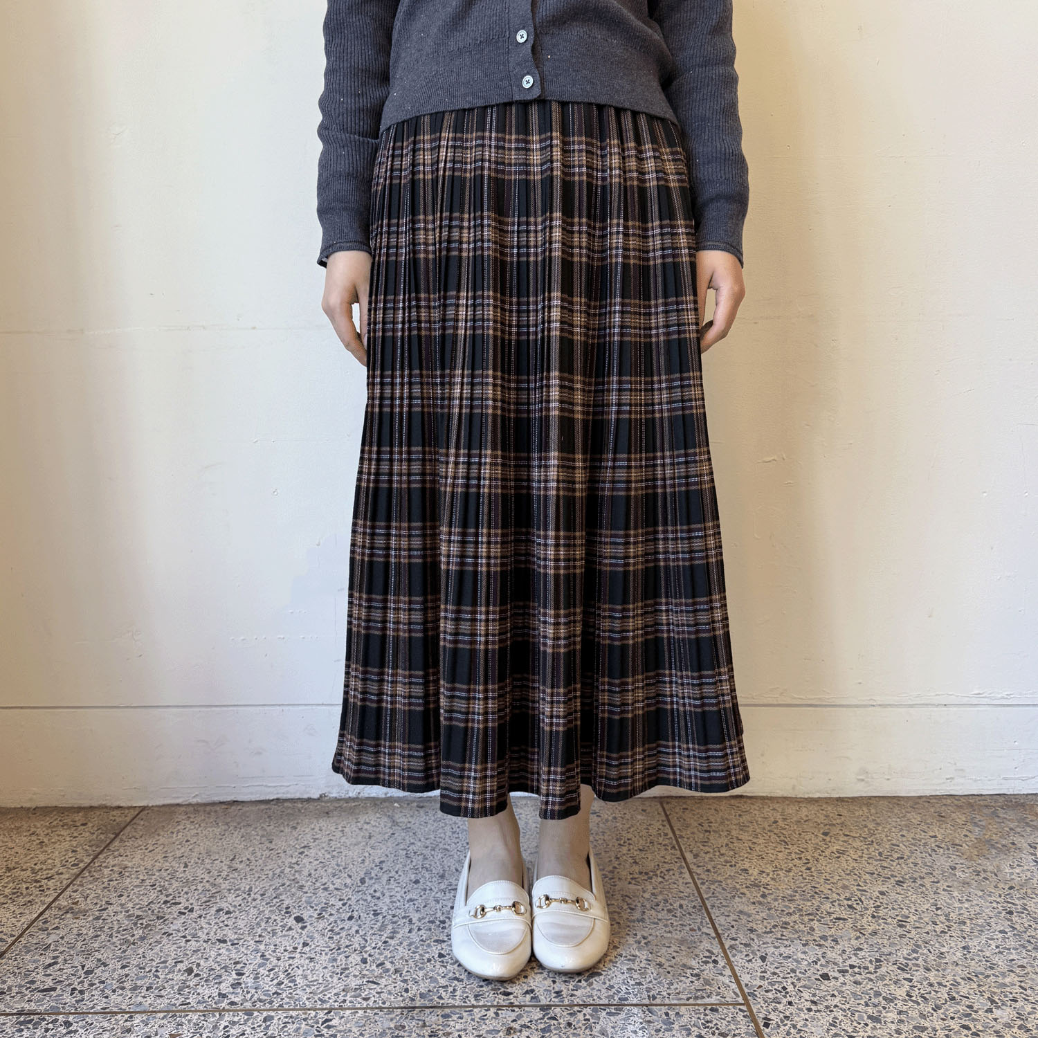 【Insta Live】J．Sloane プリーツチェックスカート - 画像3